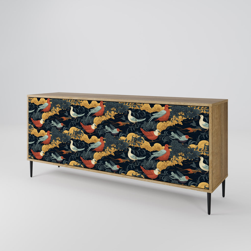 FOWLY DAZE 3-türiges Sideboard in Eichenoptik