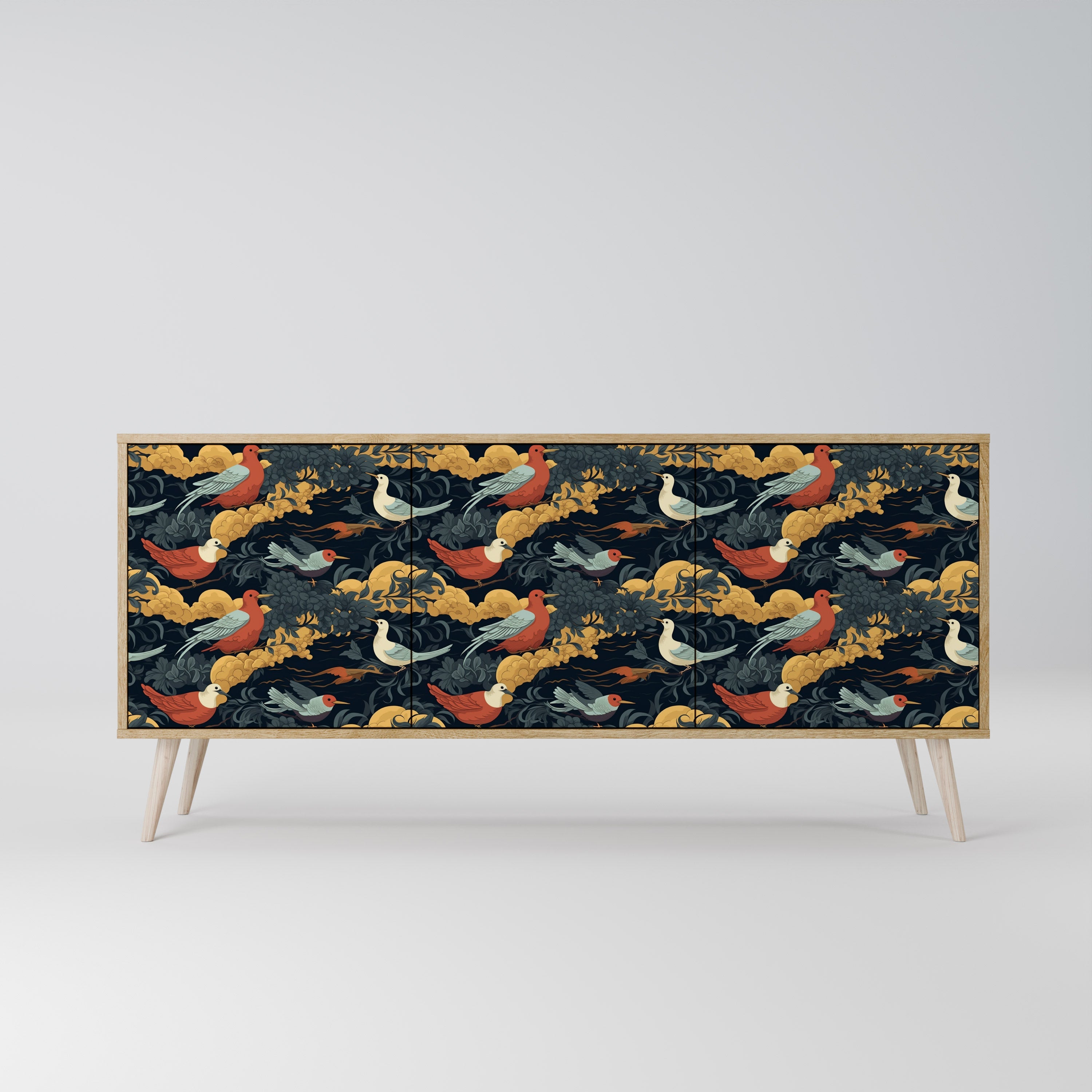 FOWLY DAZE 3-türiges Sideboard in Eichenoptik