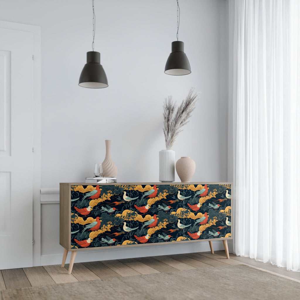 FOWLY DAZE 3-türiges Sideboard in Eichenoptik