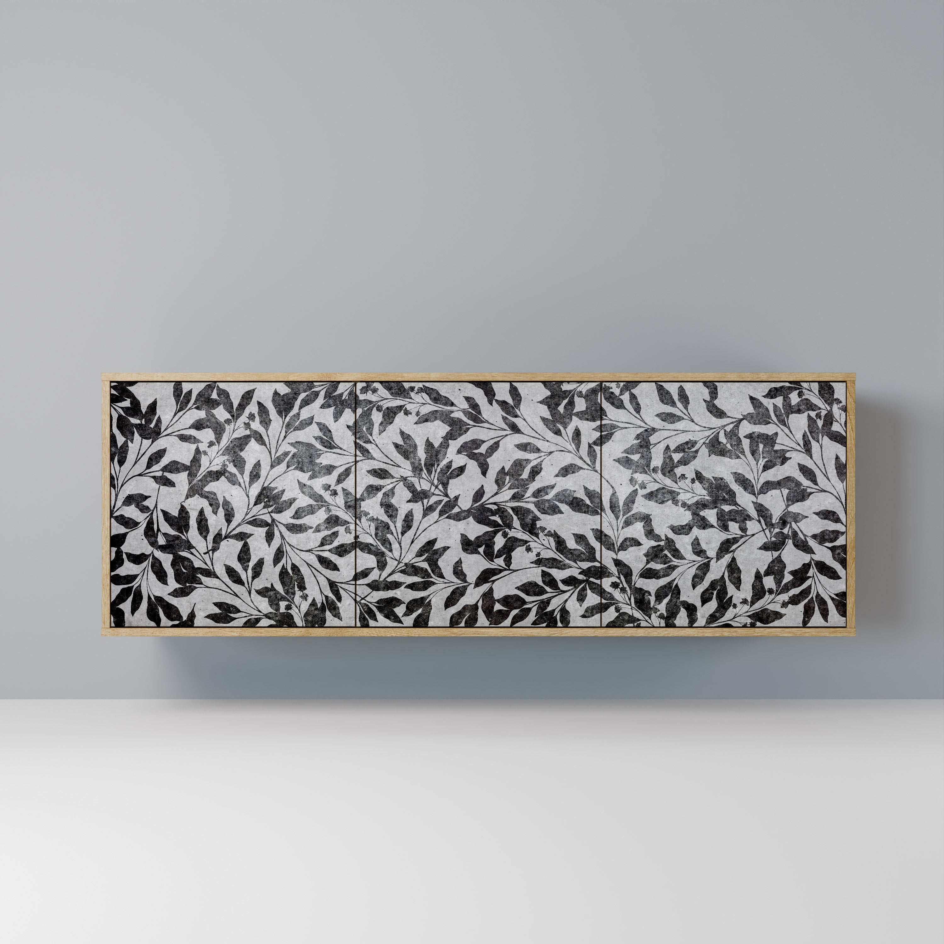 CHARCOAL SPROUT 3-türiges Sideboard in Eichenoptik