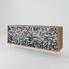 CHARCOAL SPROUT Sideboard mit 3 Türen in Eiche-Optik