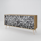 CHARCOAL SPROUT Sideboard mit 3 Türen in Eiche-Optik