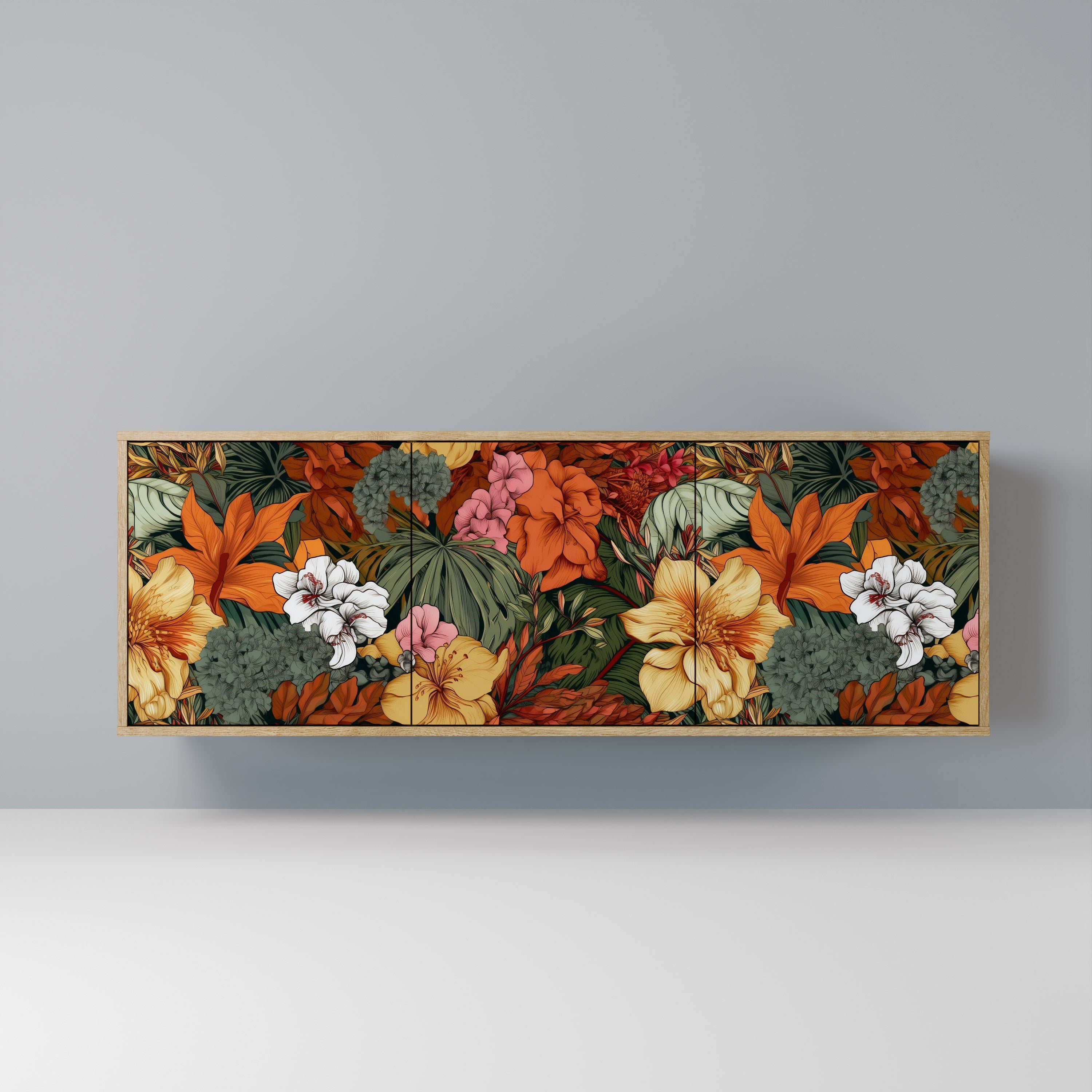 RADIANT FLORA 3-türiges Sideboard in Eichenoptik