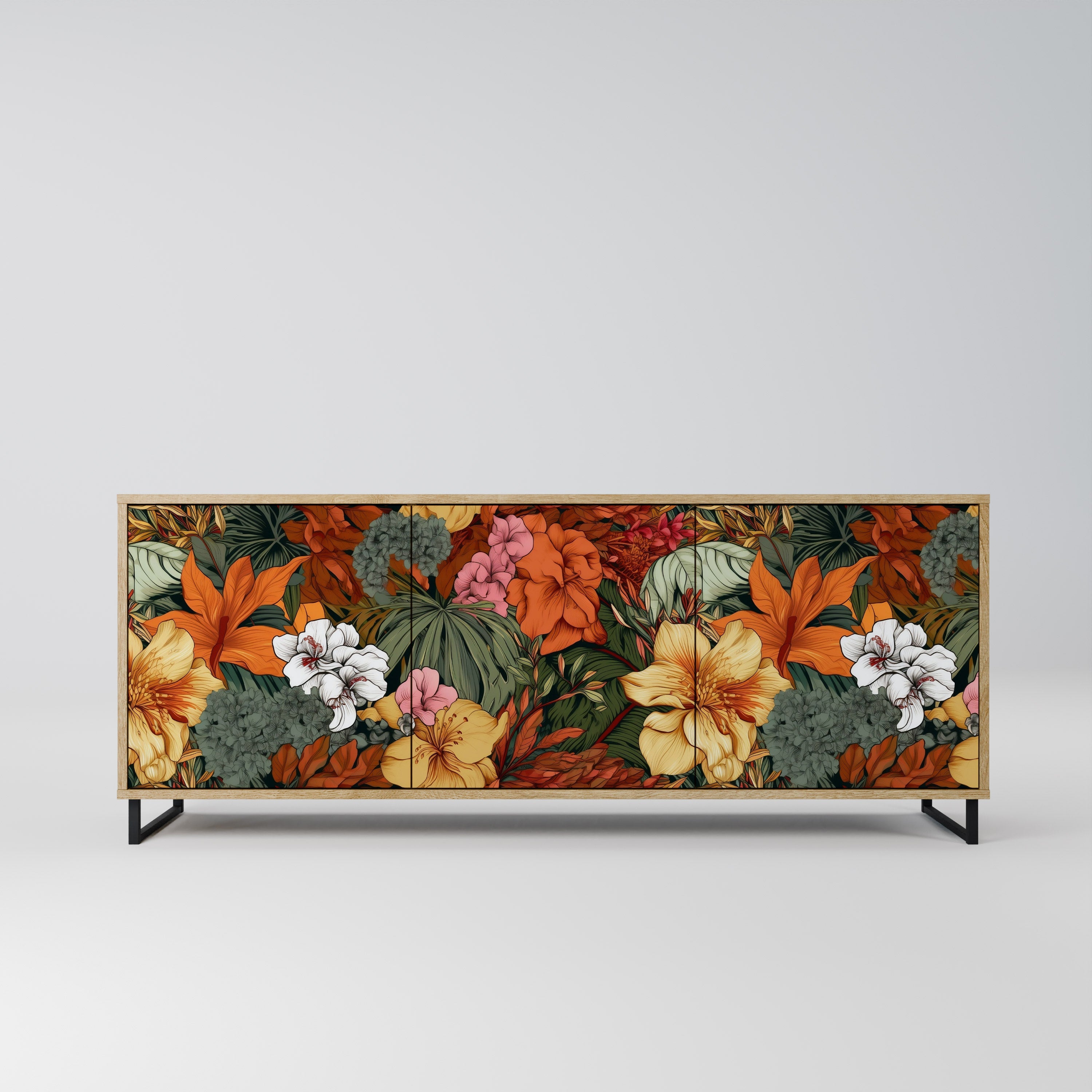 RADIANT FLORA 3-türiges Sideboard in Eichenoptik