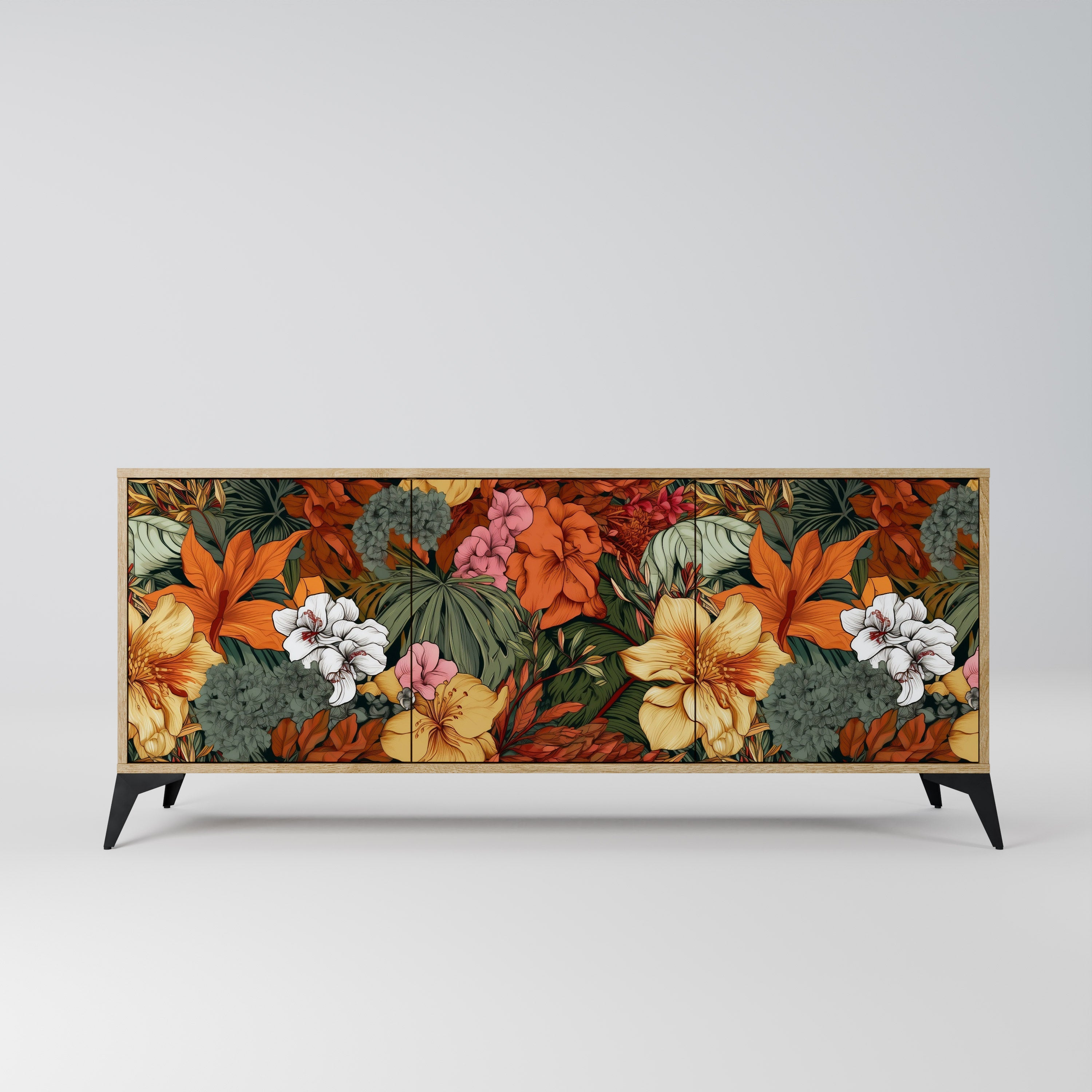 RADIANT FLORA 3-türiges Sideboard in Eichenoptik