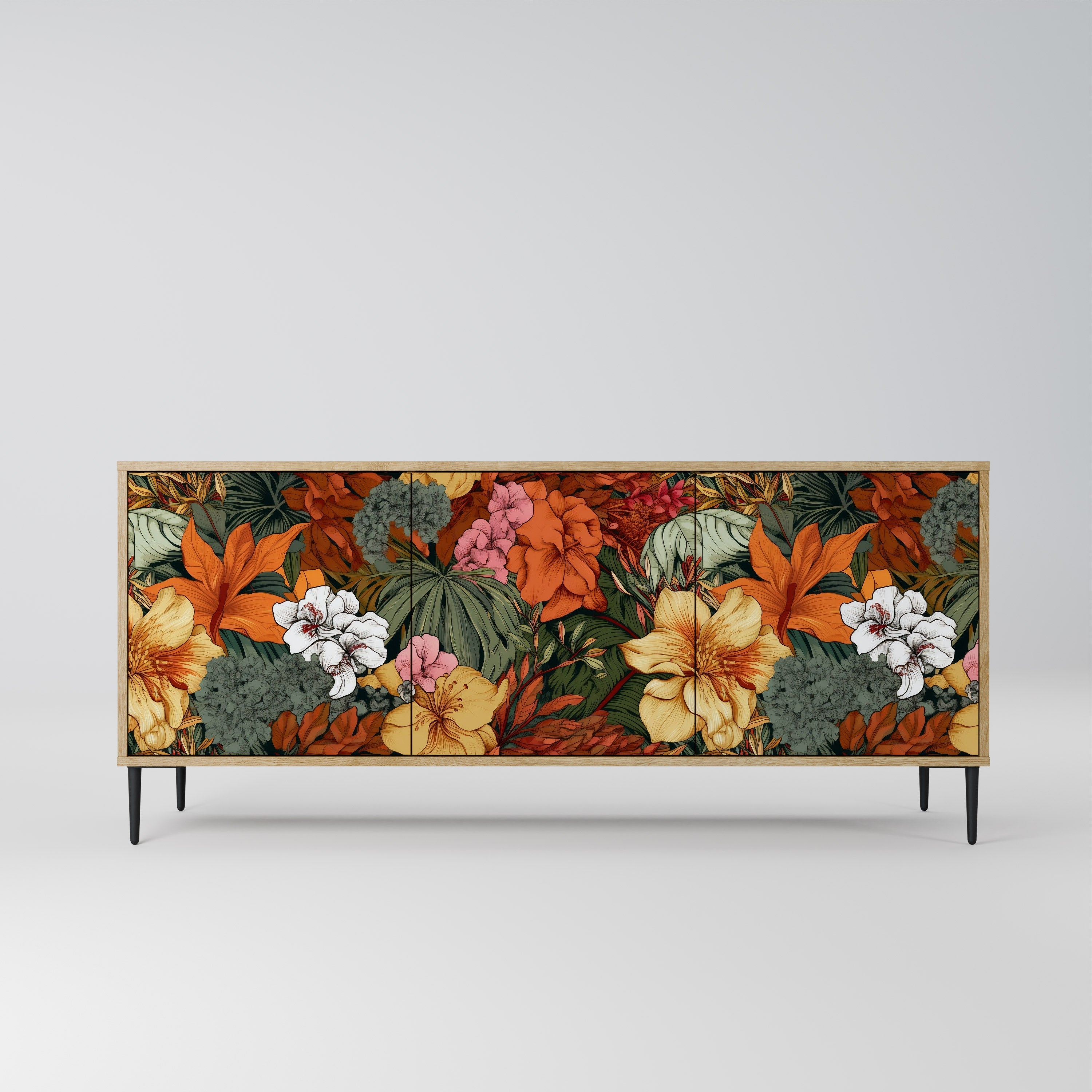 RADIANT FLORA 3-türiges Sideboard in Eichenoptik