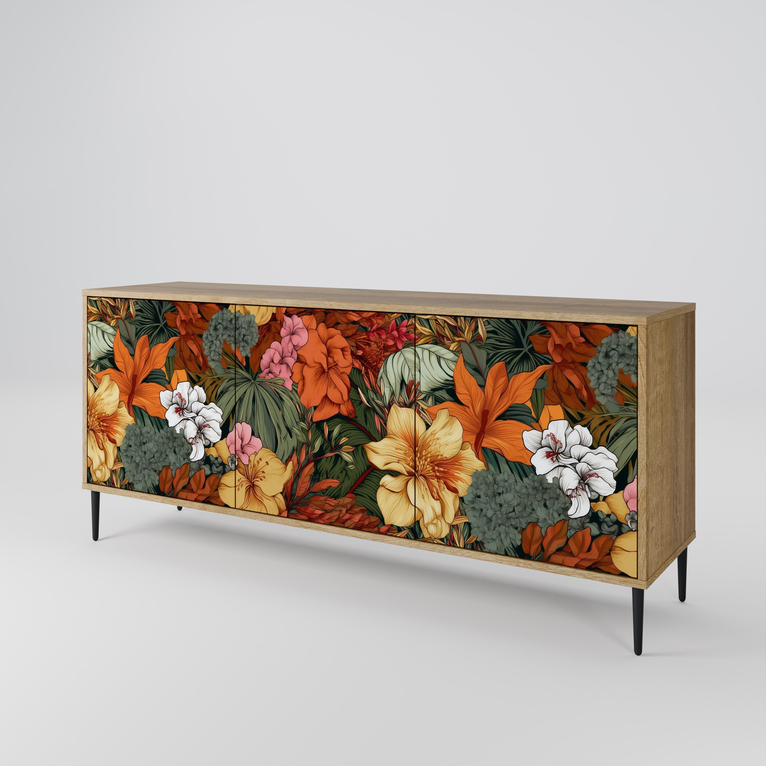 RADIANT FLORA 3-türiges Sideboard in Eichenoptik