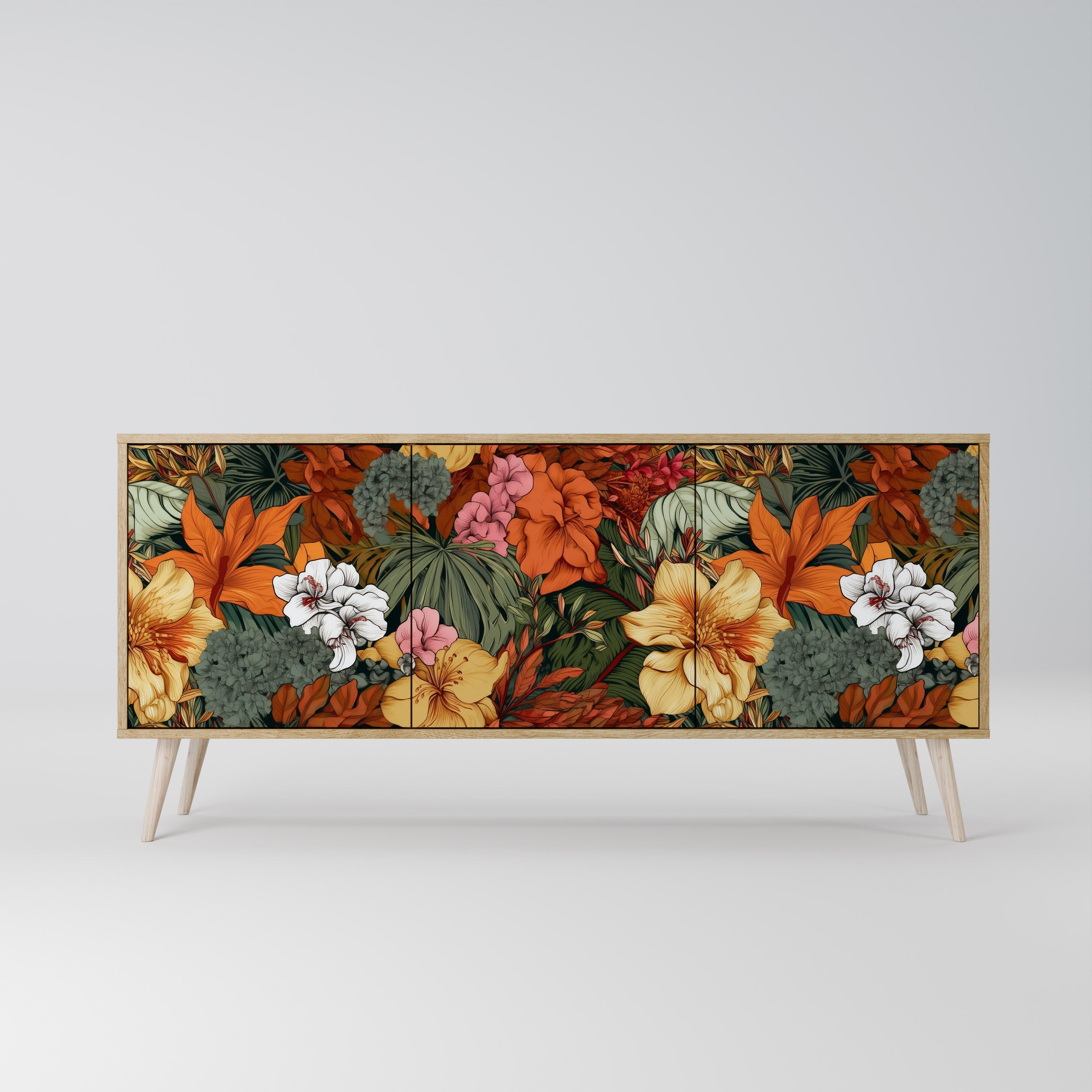RADIANT FLORA 3-türiges Sideboard in Eichenoptik