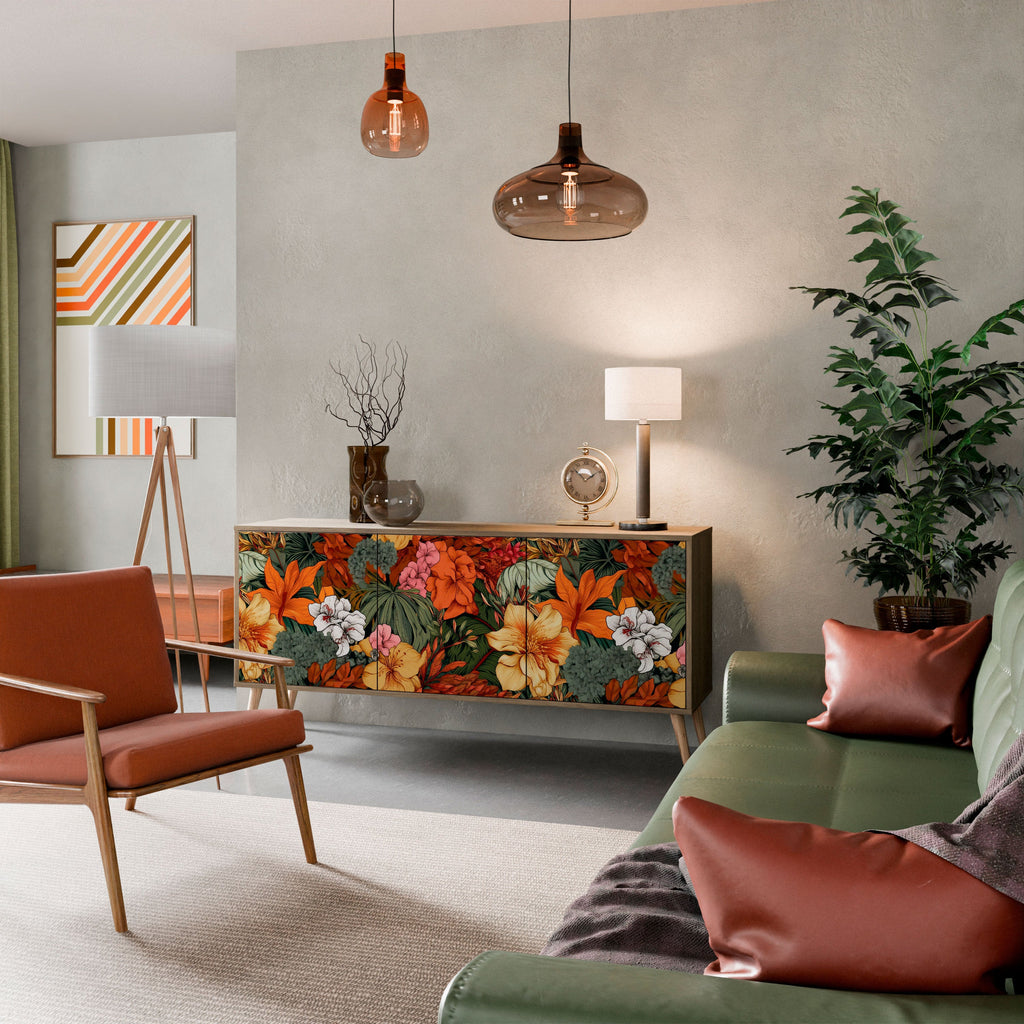 RADIANT FLORA 3-türiges Sideboard in Eichenoptik