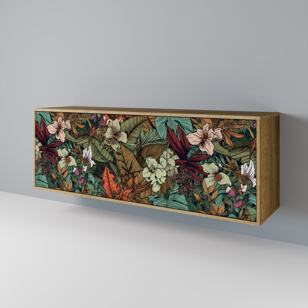 BOTANICAL EMERGENCE 3-türiges Sideboard in Eichenoptik