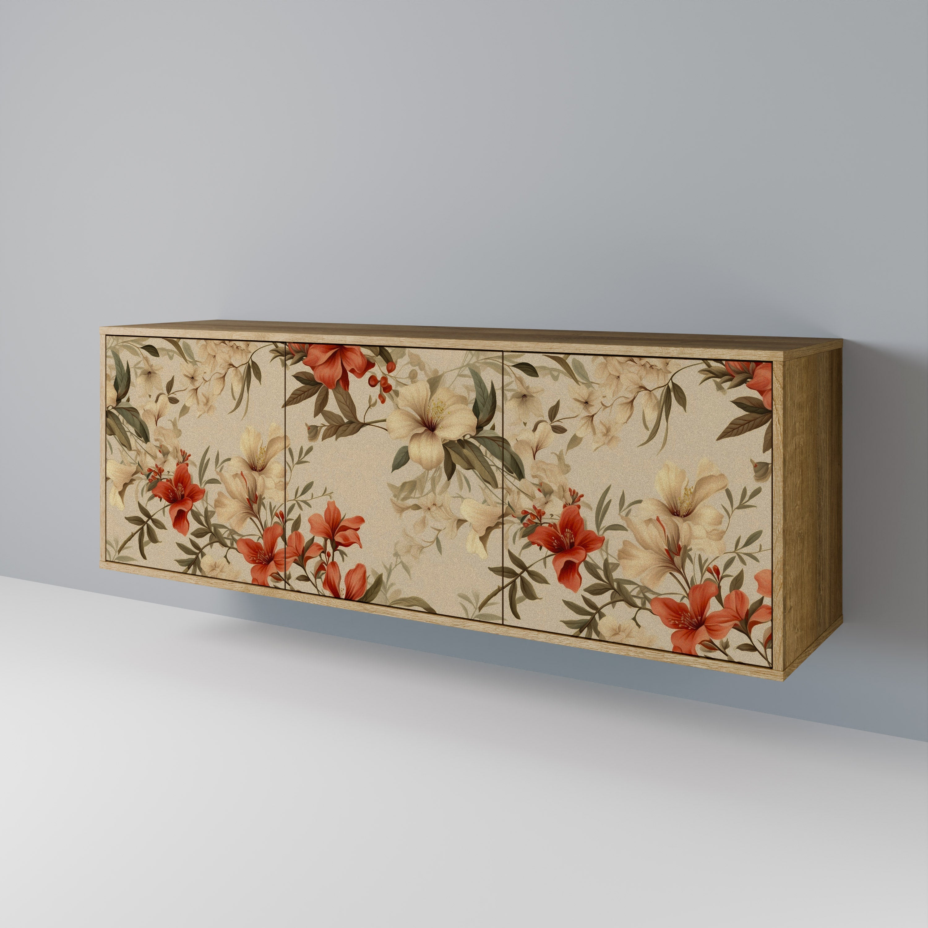 BLOOMING HARMONY 3-türiges Sideboard in Eichenoptik