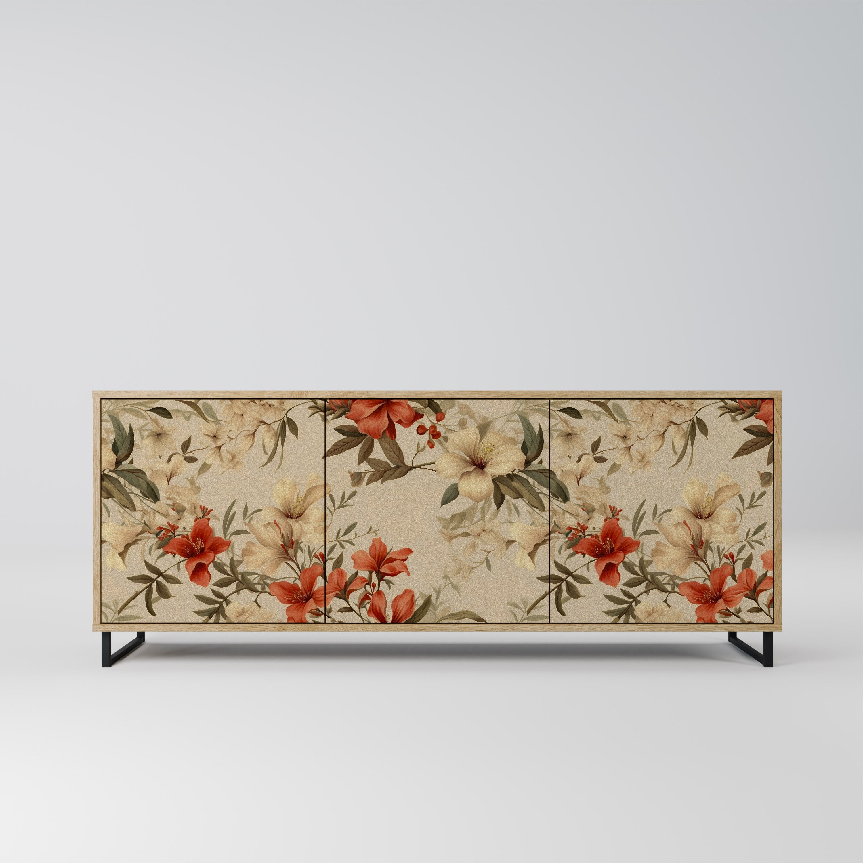 BLOOMING HARMONY 3-türiges Sideboard in Eichenoptik