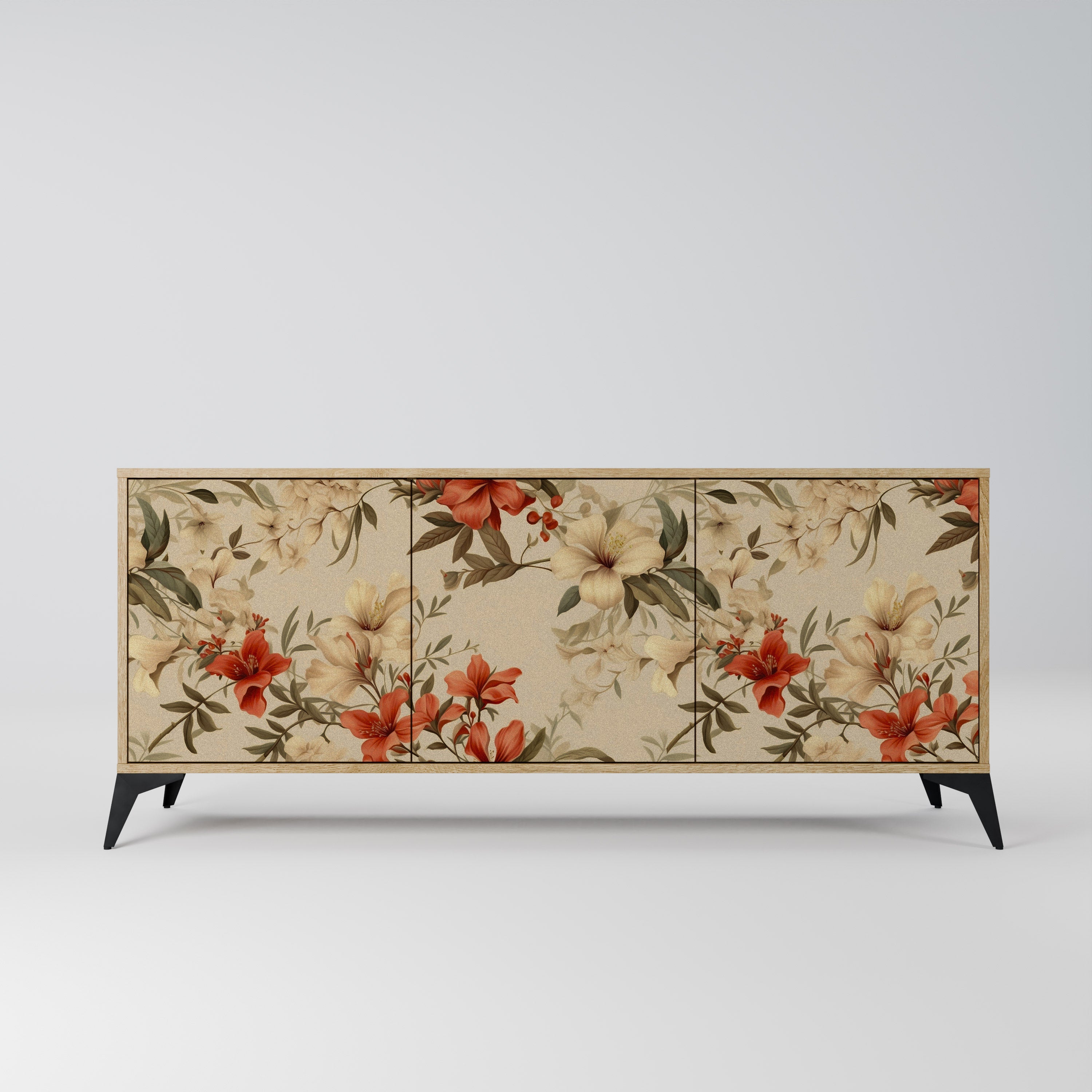 BLOOMING HARMONY 3-türiges Sideboard in Eichenoptik