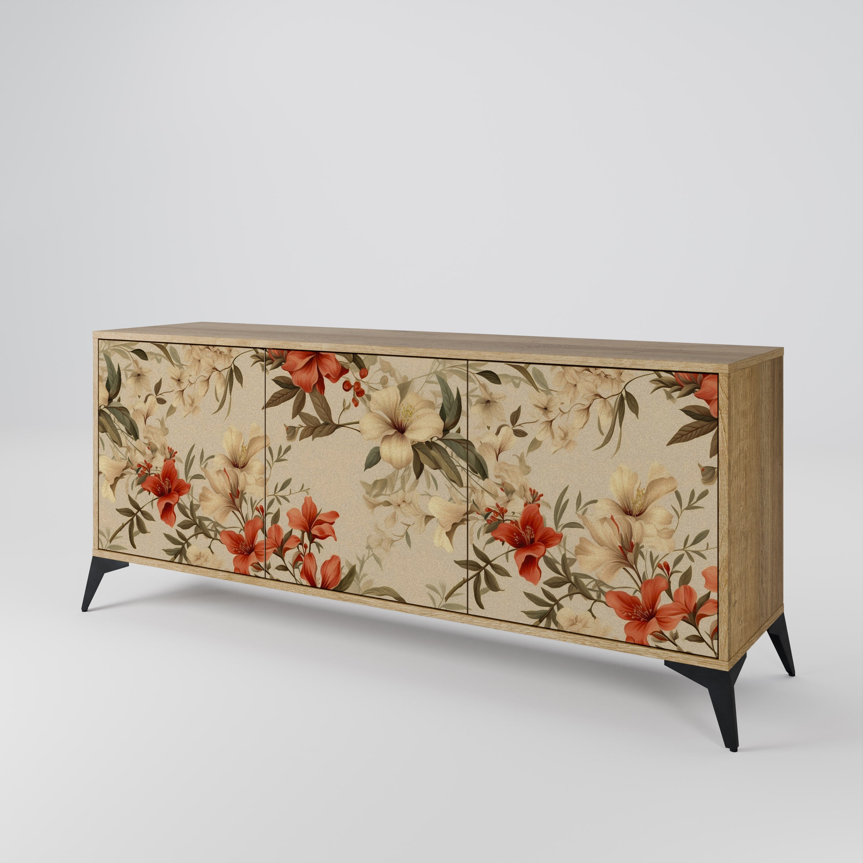 BLOOMING HARMONY 3-türiges Sideboard in Eichenoptik