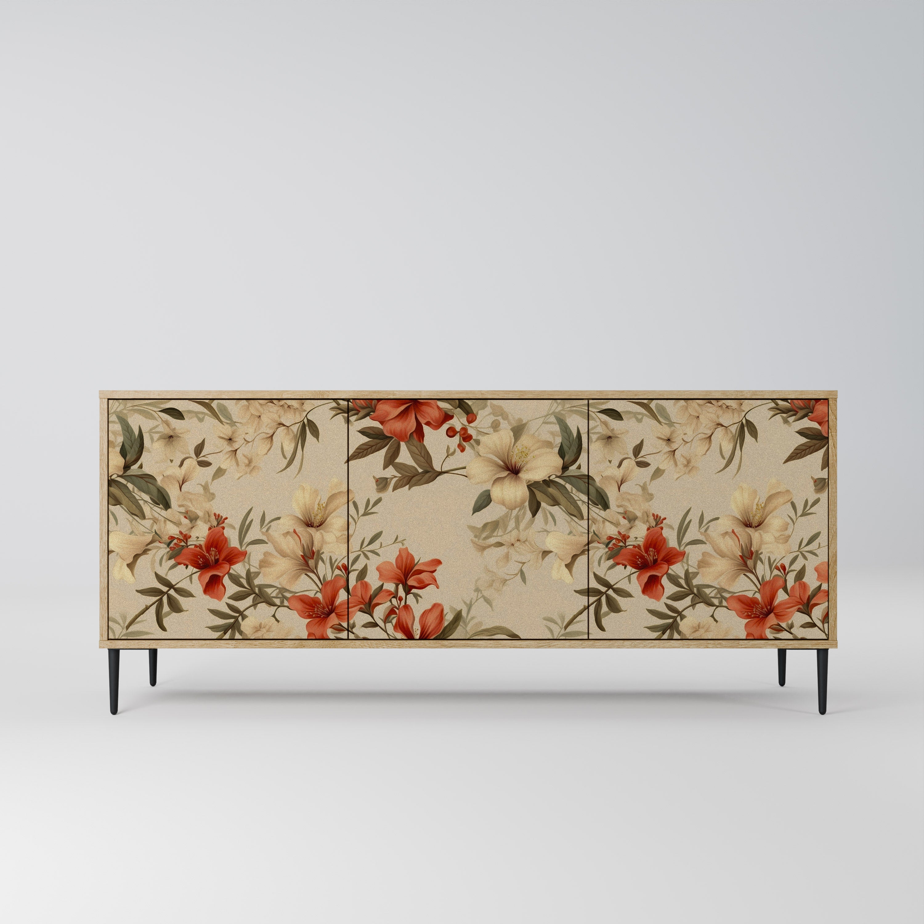 BLOOMING HARMONY 3-türiges Sideboard in Eichenoptik