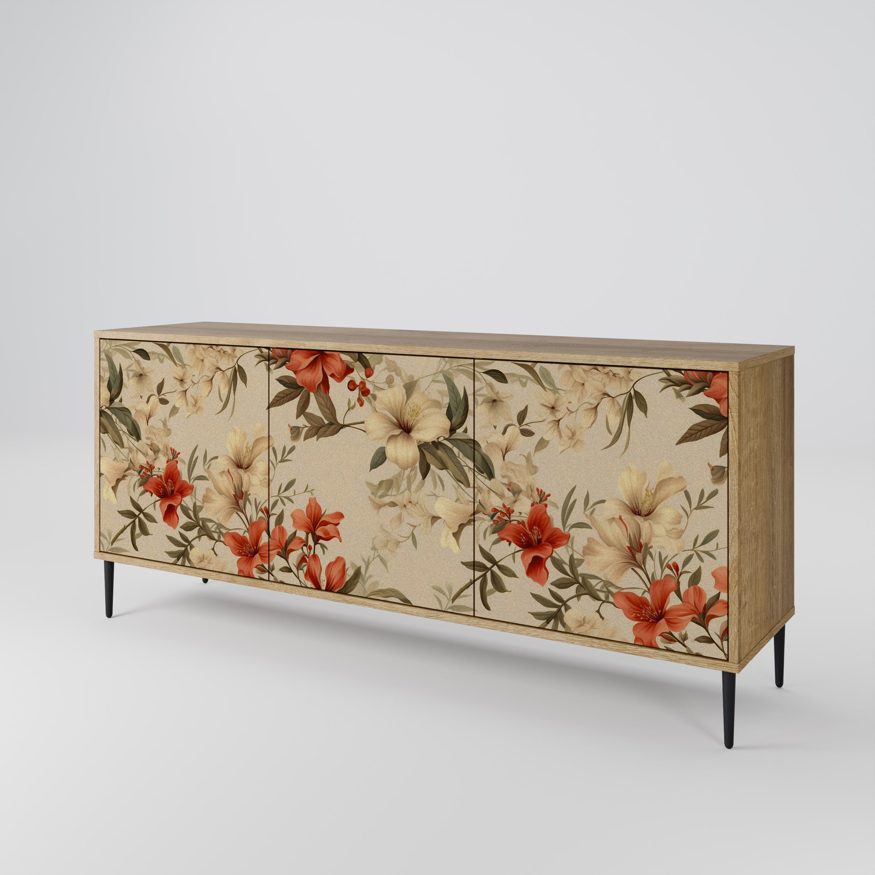 BLOOMING HARMONY 3-türiges Sideboard in Eichenoptik