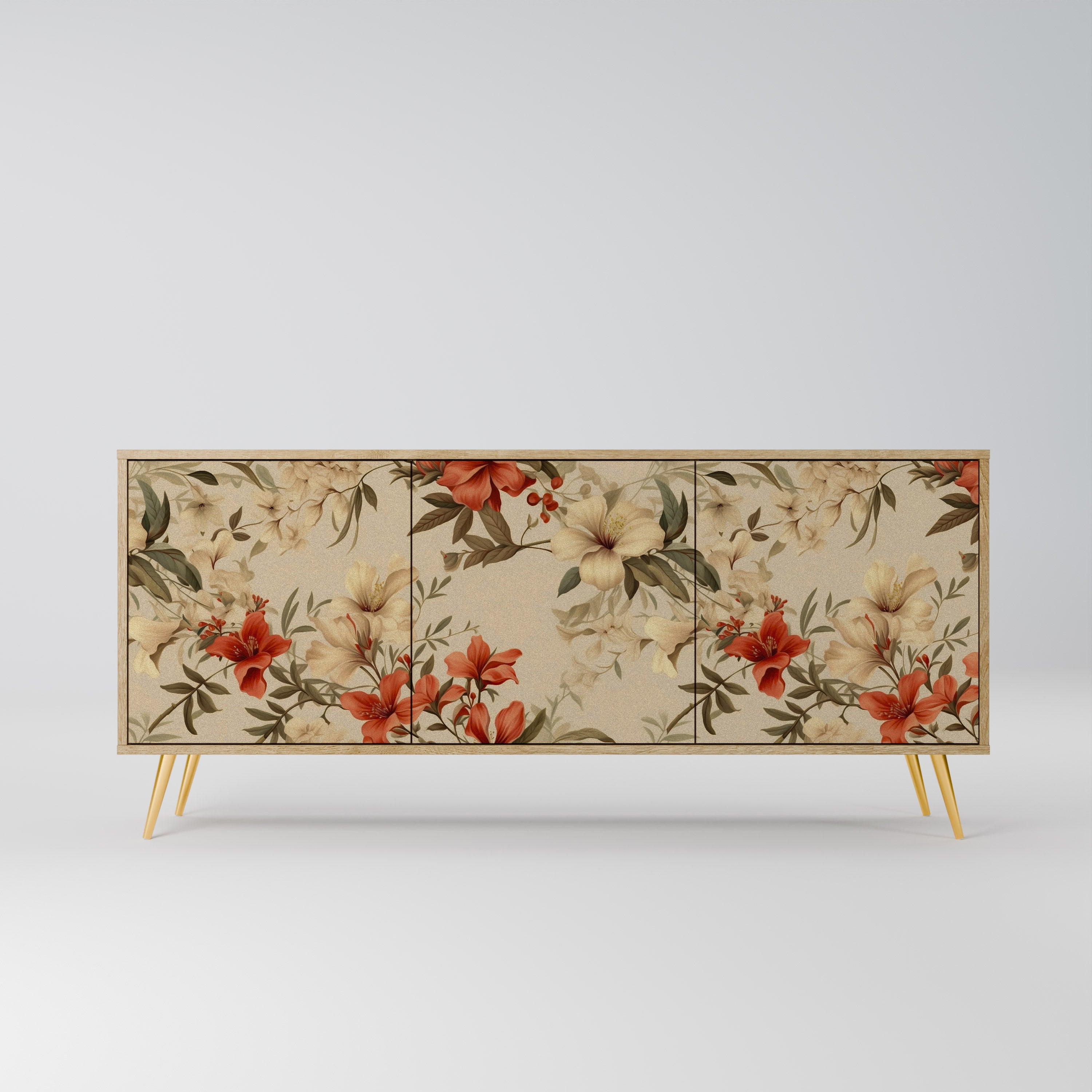 BLOOMING HARMONY 3-türiges Sideboard in Eichenoptik