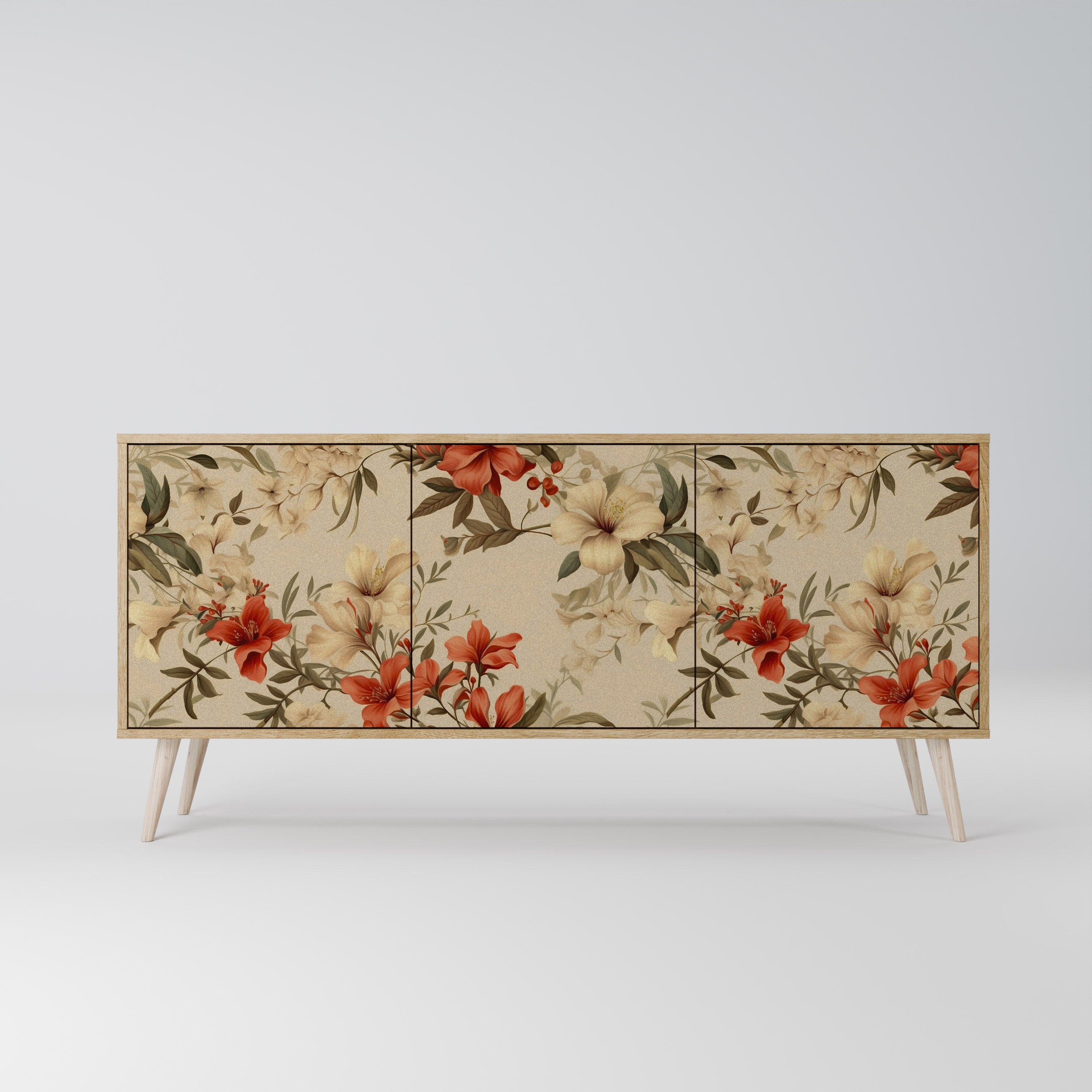 BLOOMING HARMONY 3-türiges Sideboard in Eichenoptik