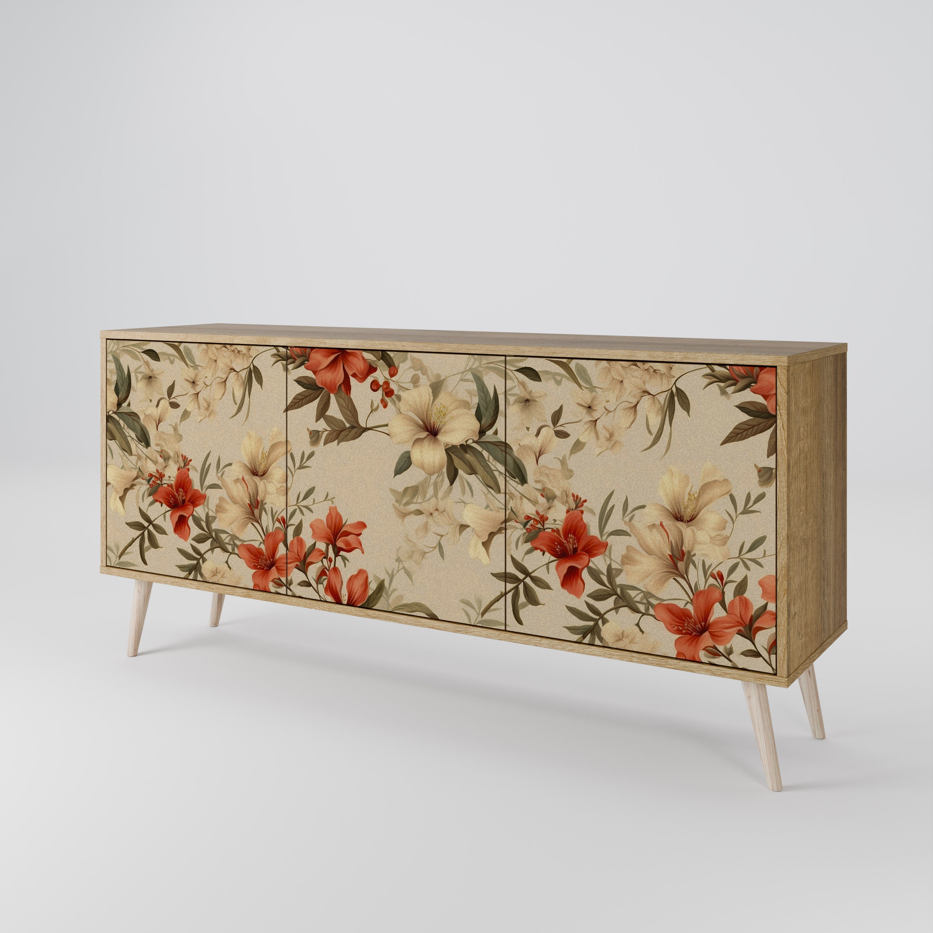 BLOOMING HARMONY 3-türiges Sideboard in Eichenoptik