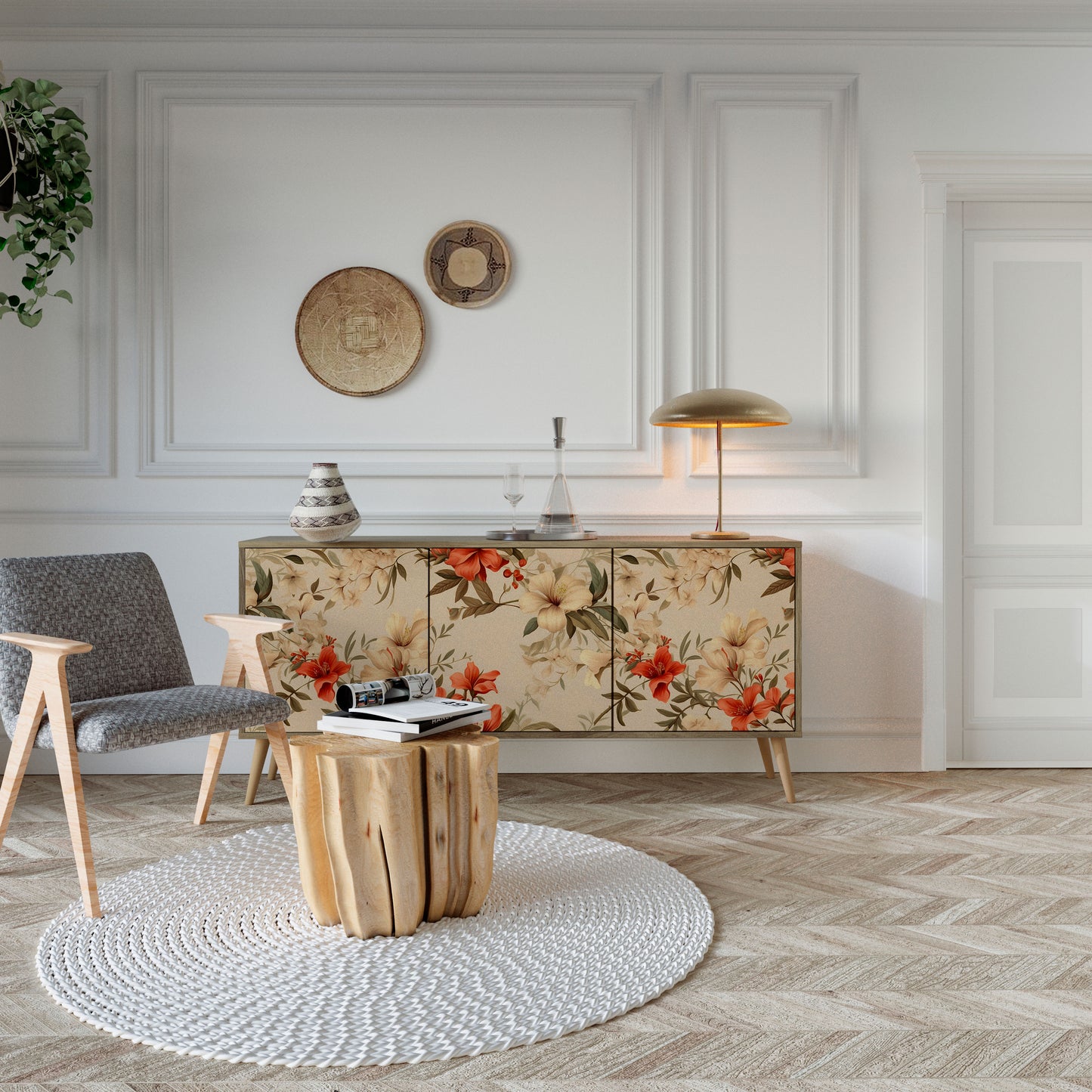BLOOMING HARMONY 3-türiges Sideboard