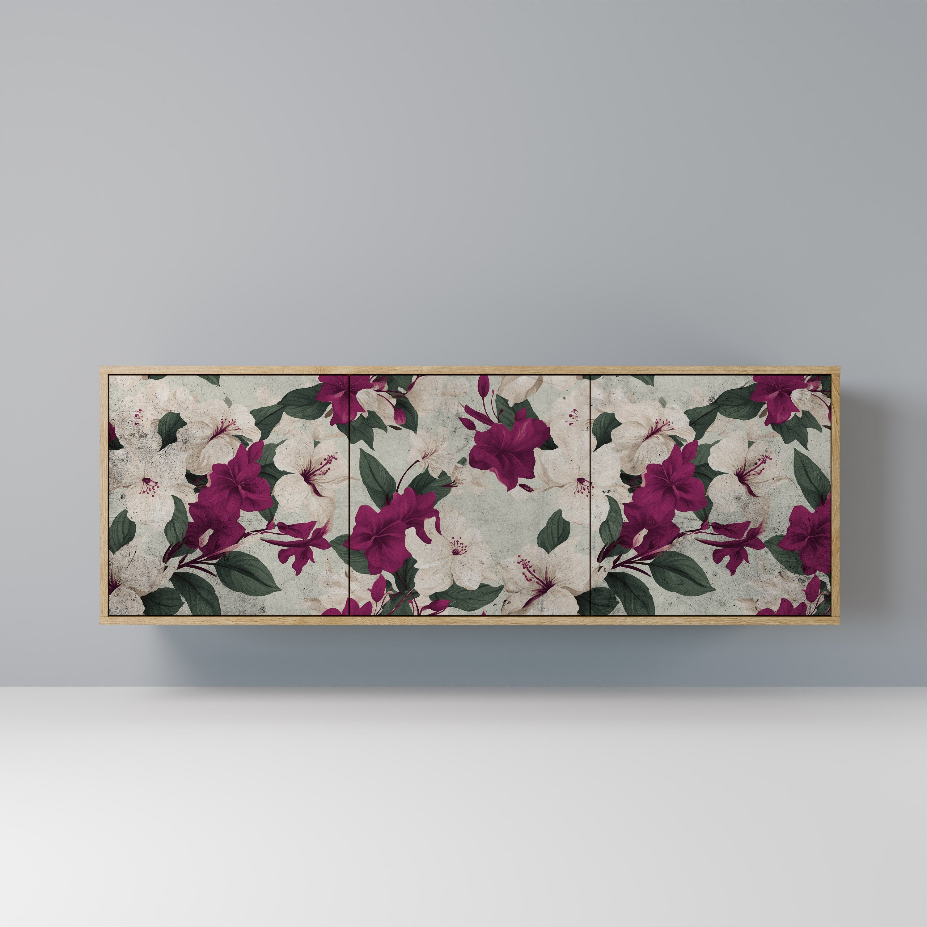 FLOWERET DREAM 3-türiges Sideboard in Eichenoptik