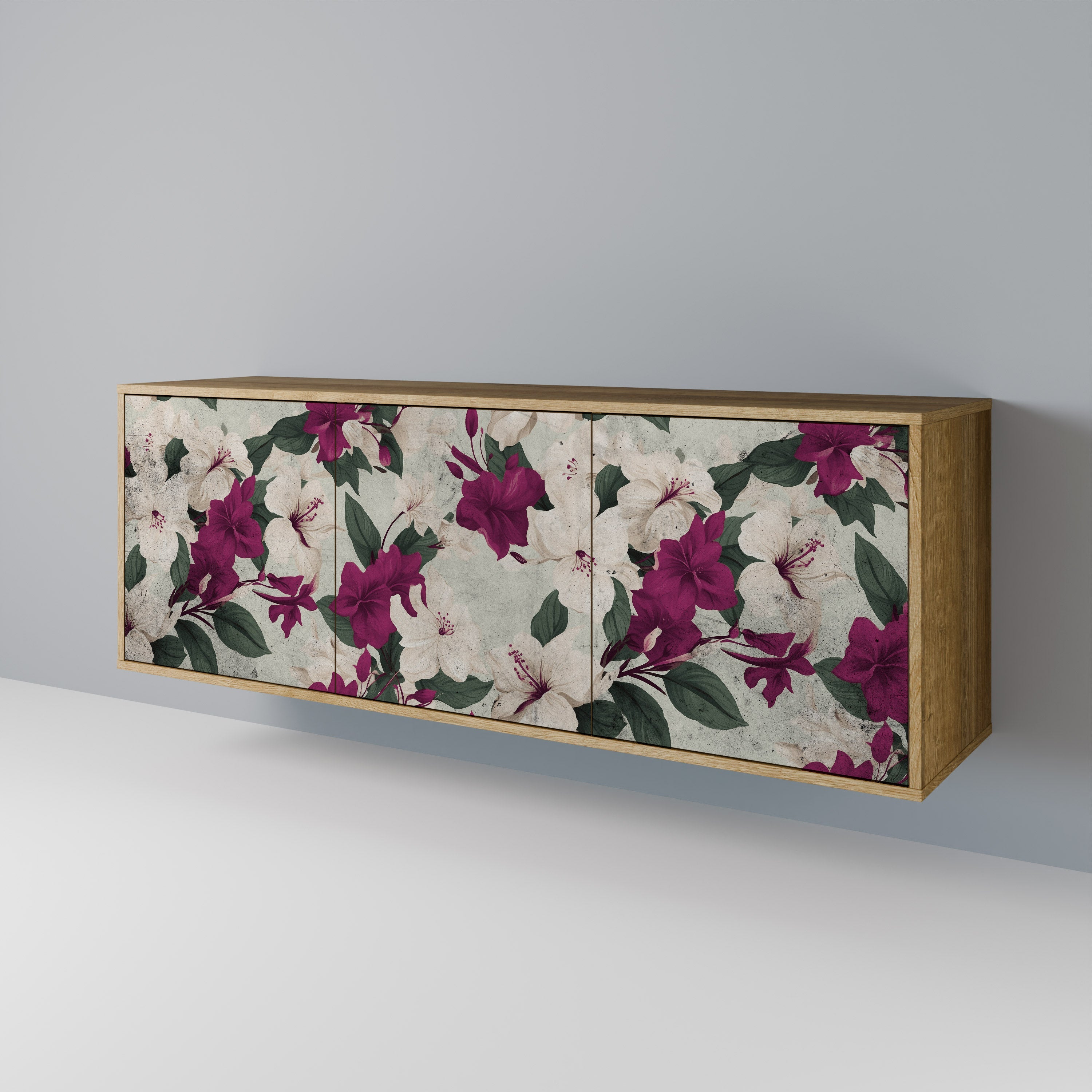 FLOWERET DREAM 3-türiges Sideboard in Eichenoptik