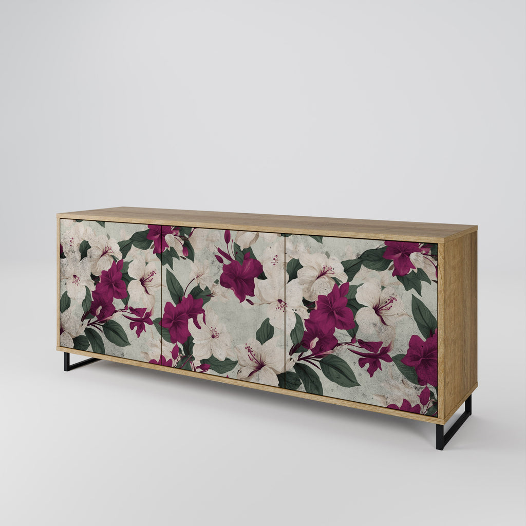 FLOWERET DREAM 3-türiges Sideboard in Eichenoptik