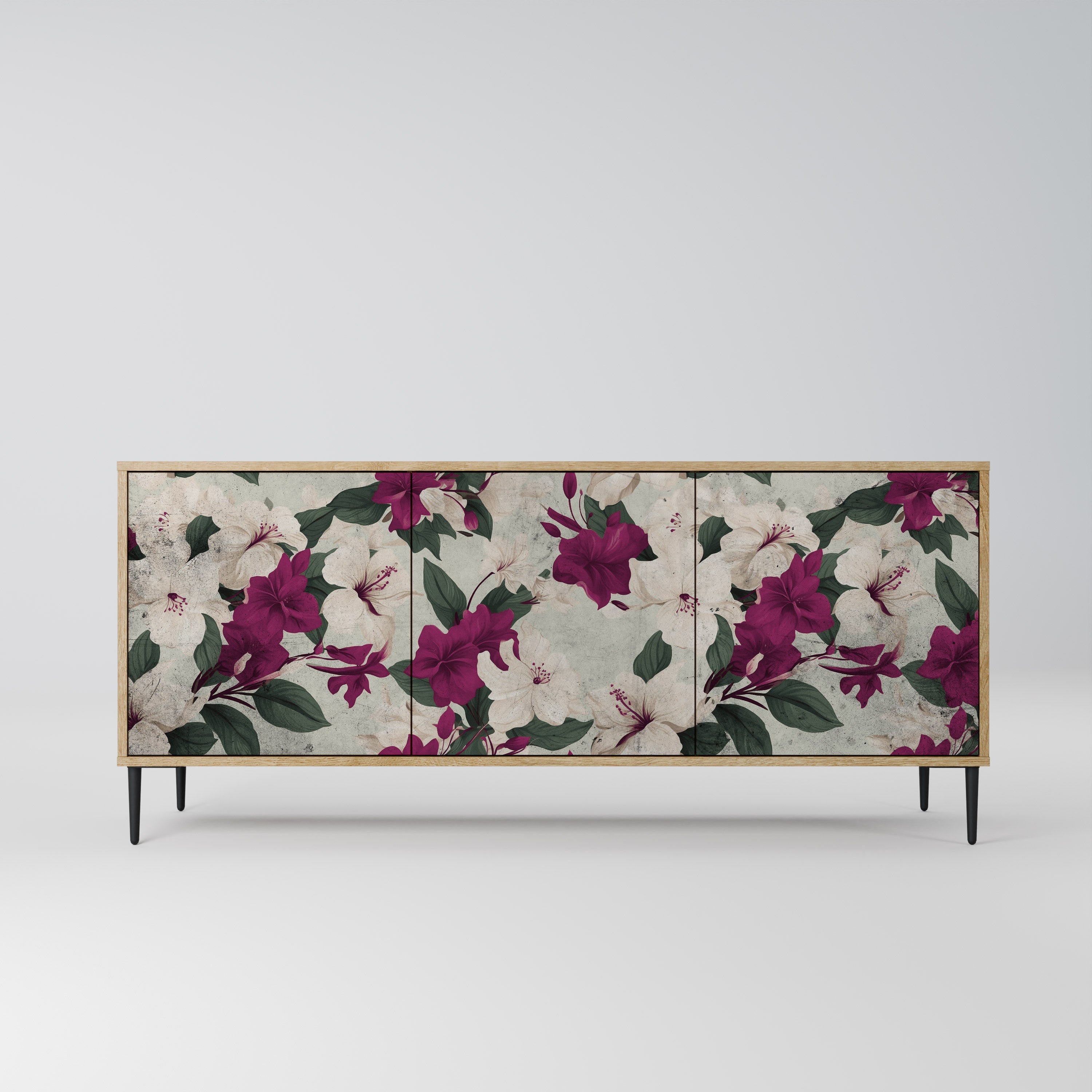 FLOWERET DREAM 3-türiges Sideboard in Eichenoptik
