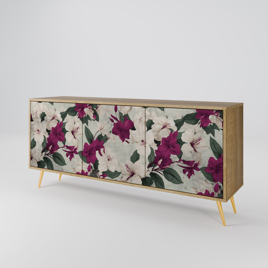 FLOWERET DREAM 3-türiges Sideboard in Eichenoptik