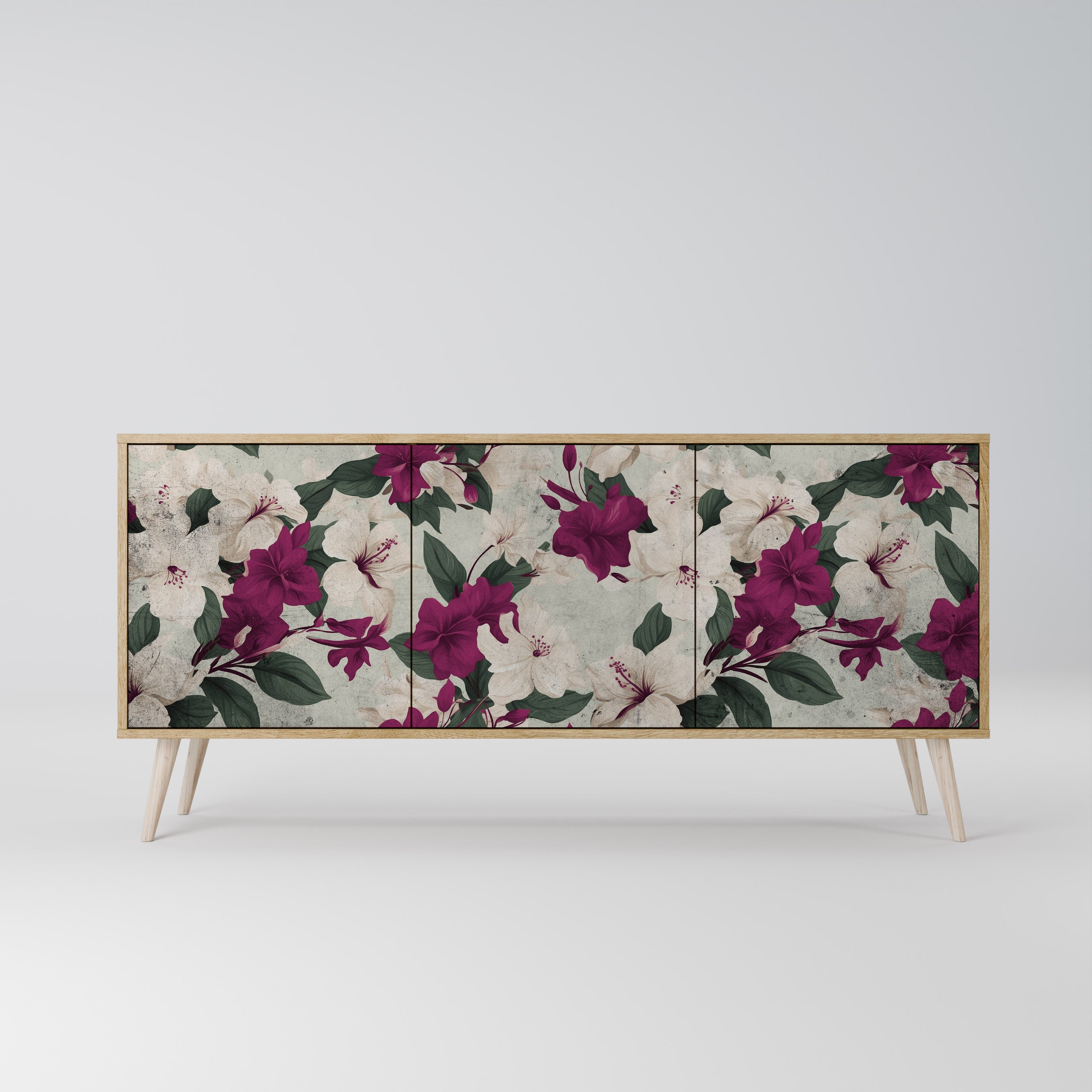 FLOWERET DREAM 3-türiges Sideboard in Eichenoptik