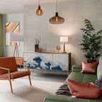 THE GREAT WAVE AT KANAGAWA Sideboard mit 3 Türen in Eiche-Optik