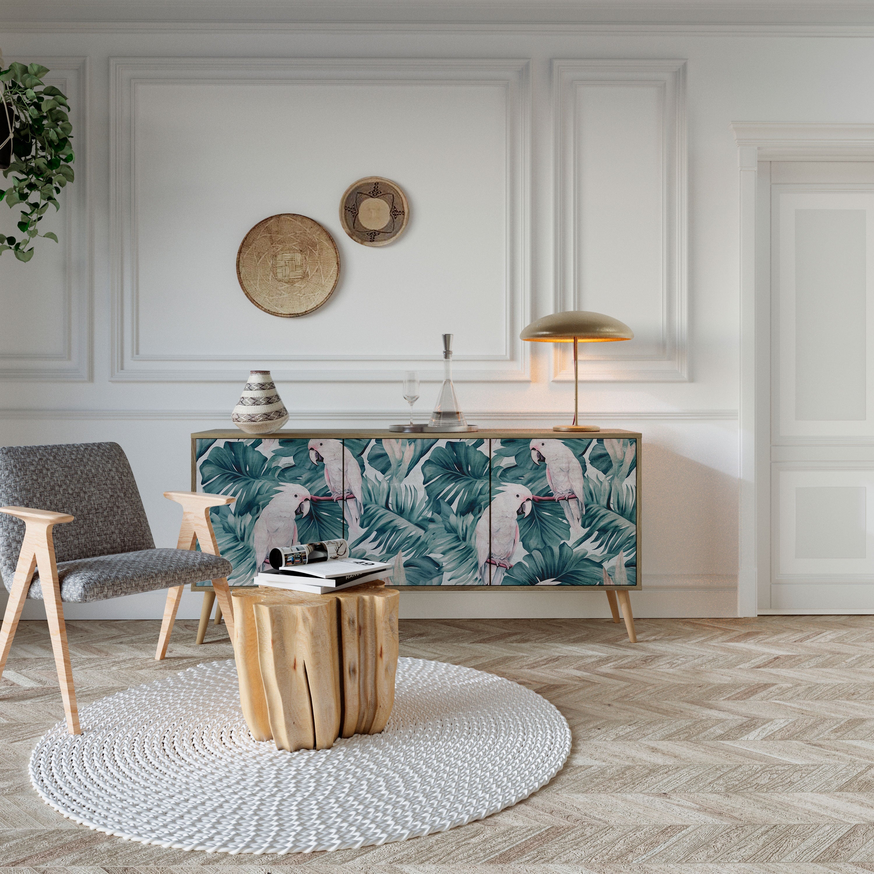 POPINJAY LOOK 3-türiges Sideboard in Eichenoptik