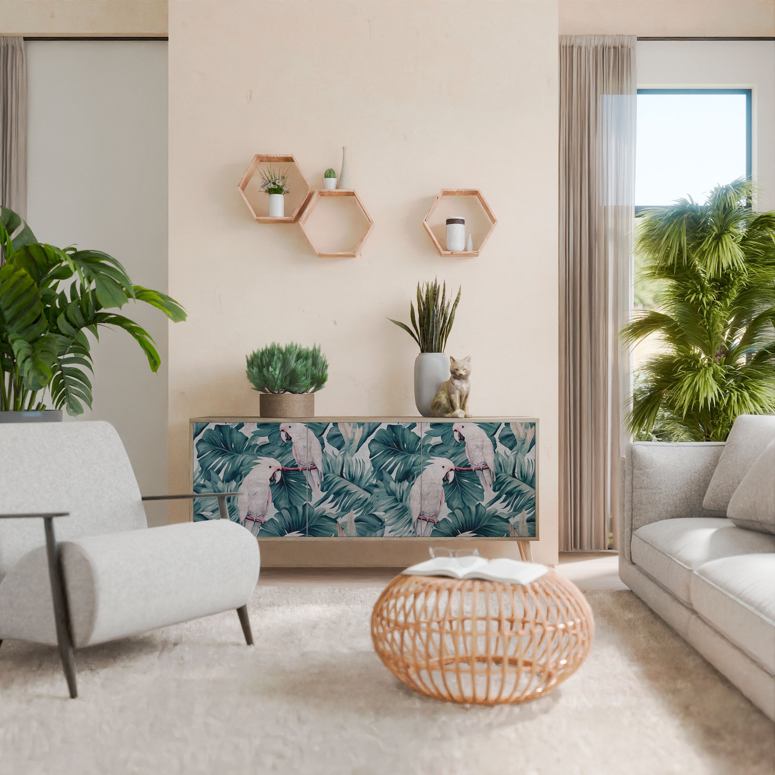 POPINJAY LOOK 3-türiges Sideboard in Eichenoptik