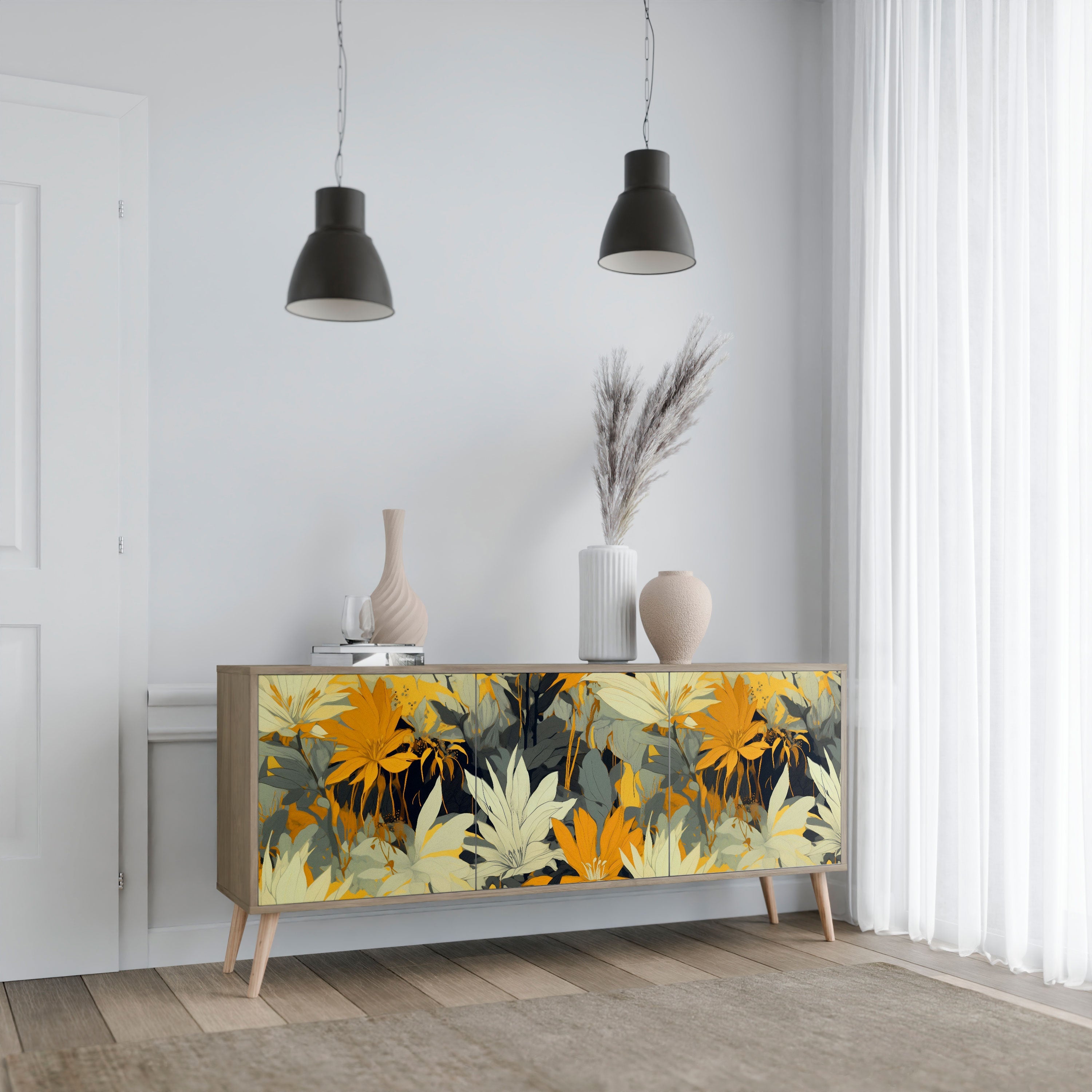 SUNKISSED LILY 3-türiges Sideboard in Eichenoptik