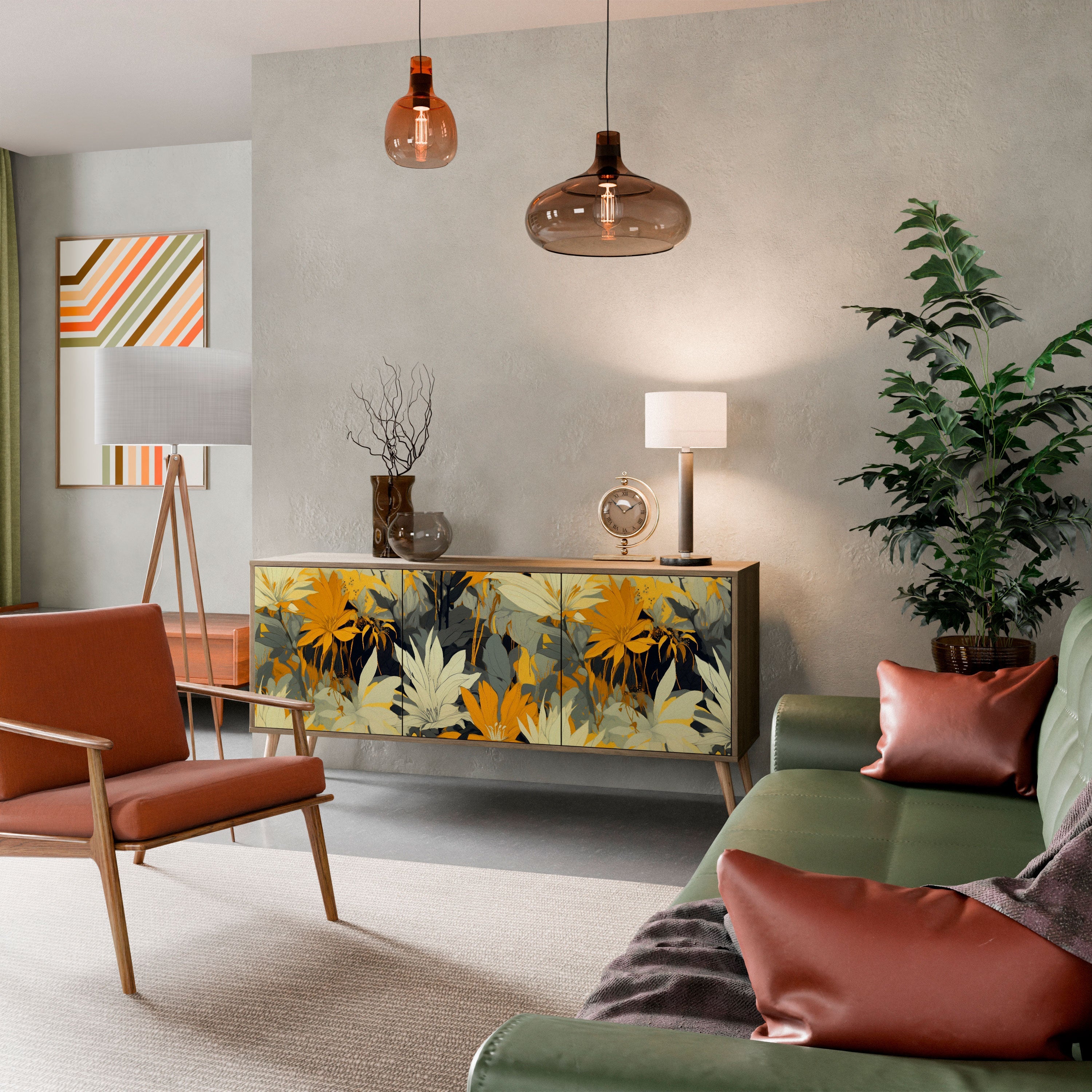 SUNKISSED LILY 3-türiges Sideboard in Eichenoptik