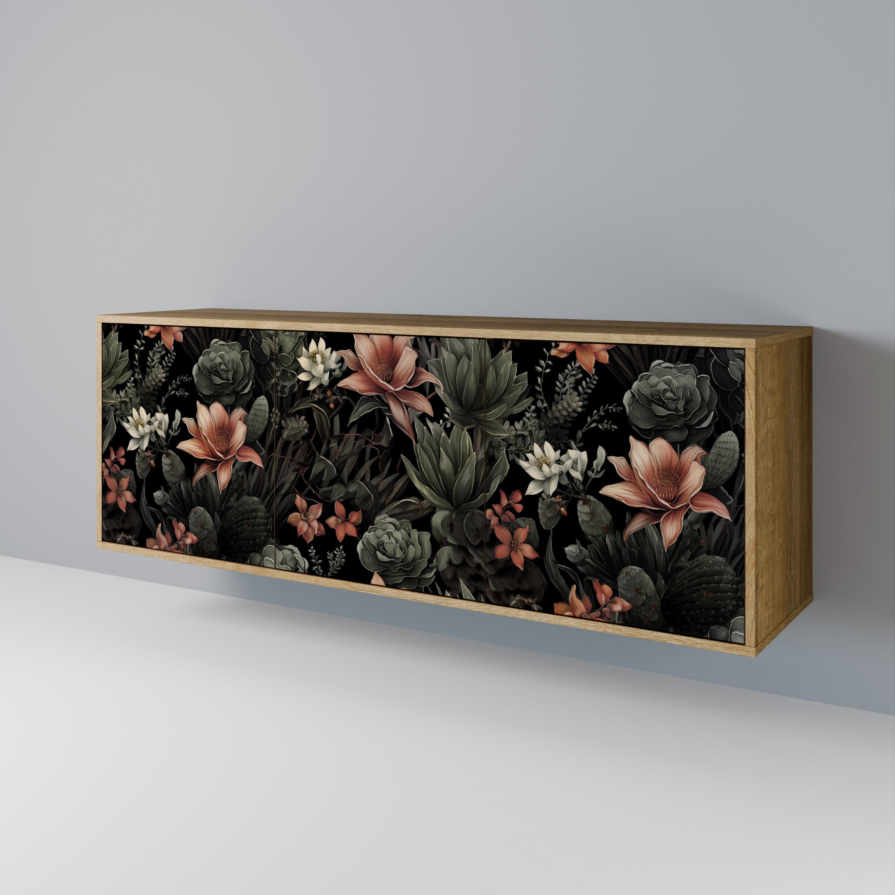 SECRET VERDURE 3-türiges Sideboard in Eichenoptik