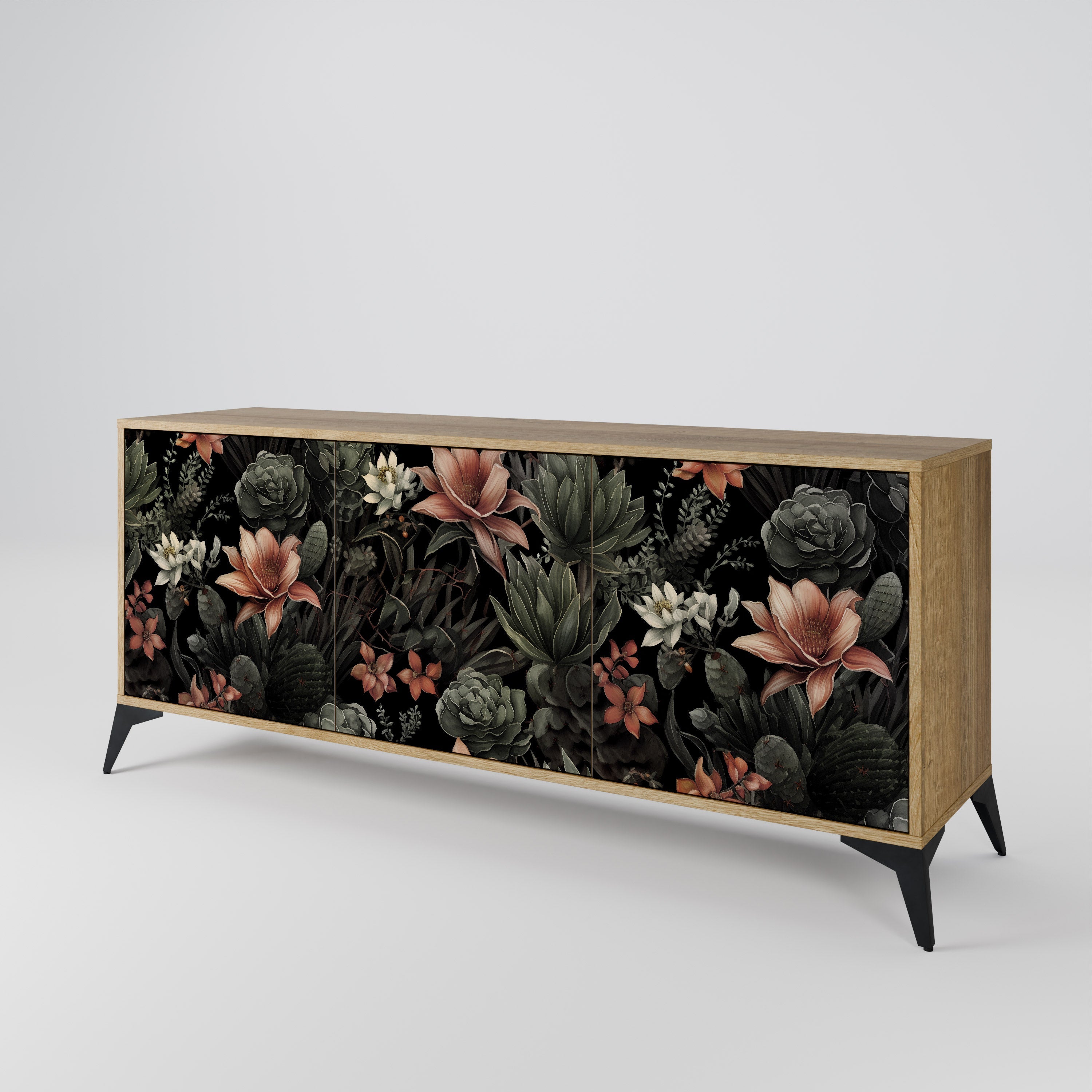 SECRET VERDURE 3-türiges Sideboard in Eichenoptik