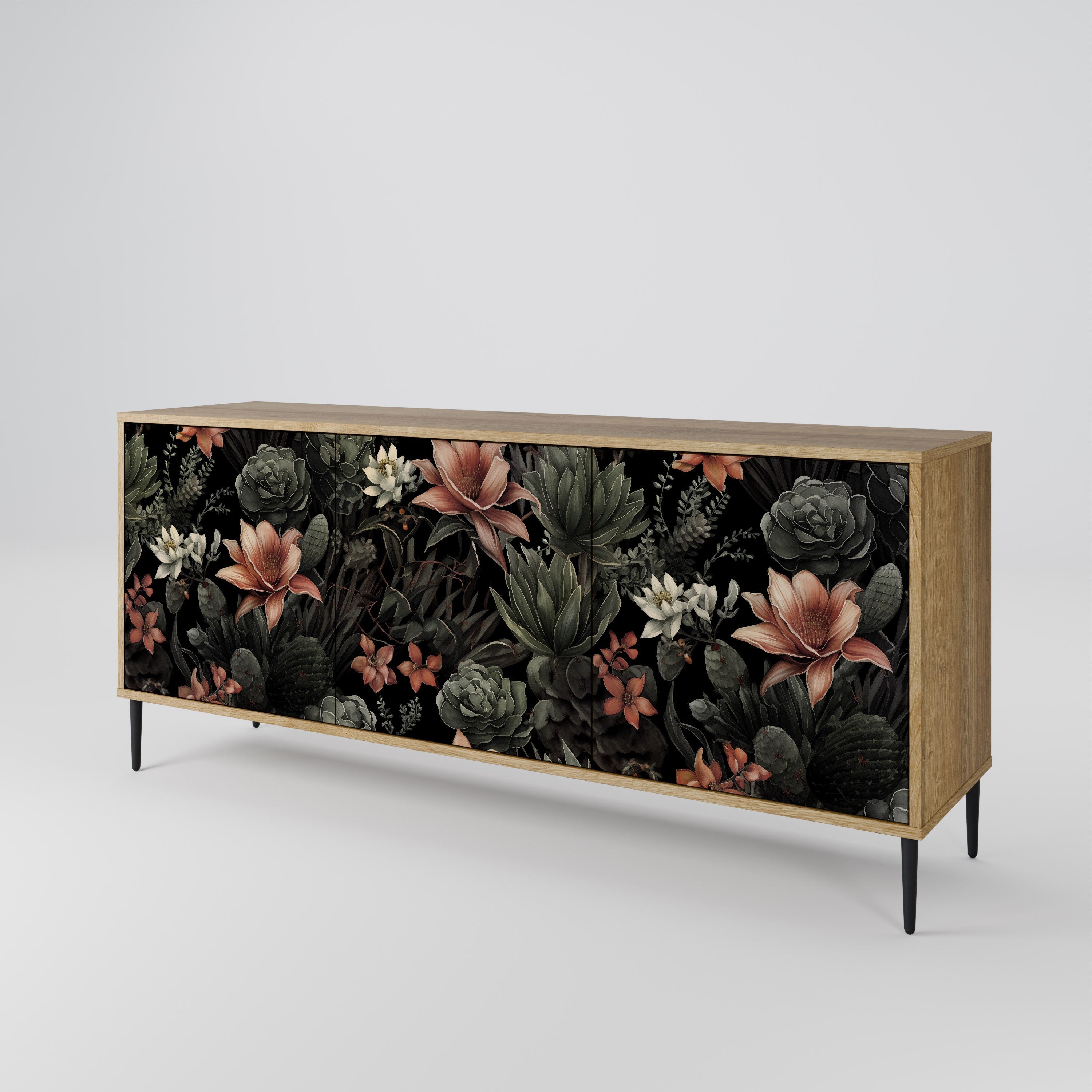 SECRET VERDURE 3-türiges Sideboard in Eichenoptik