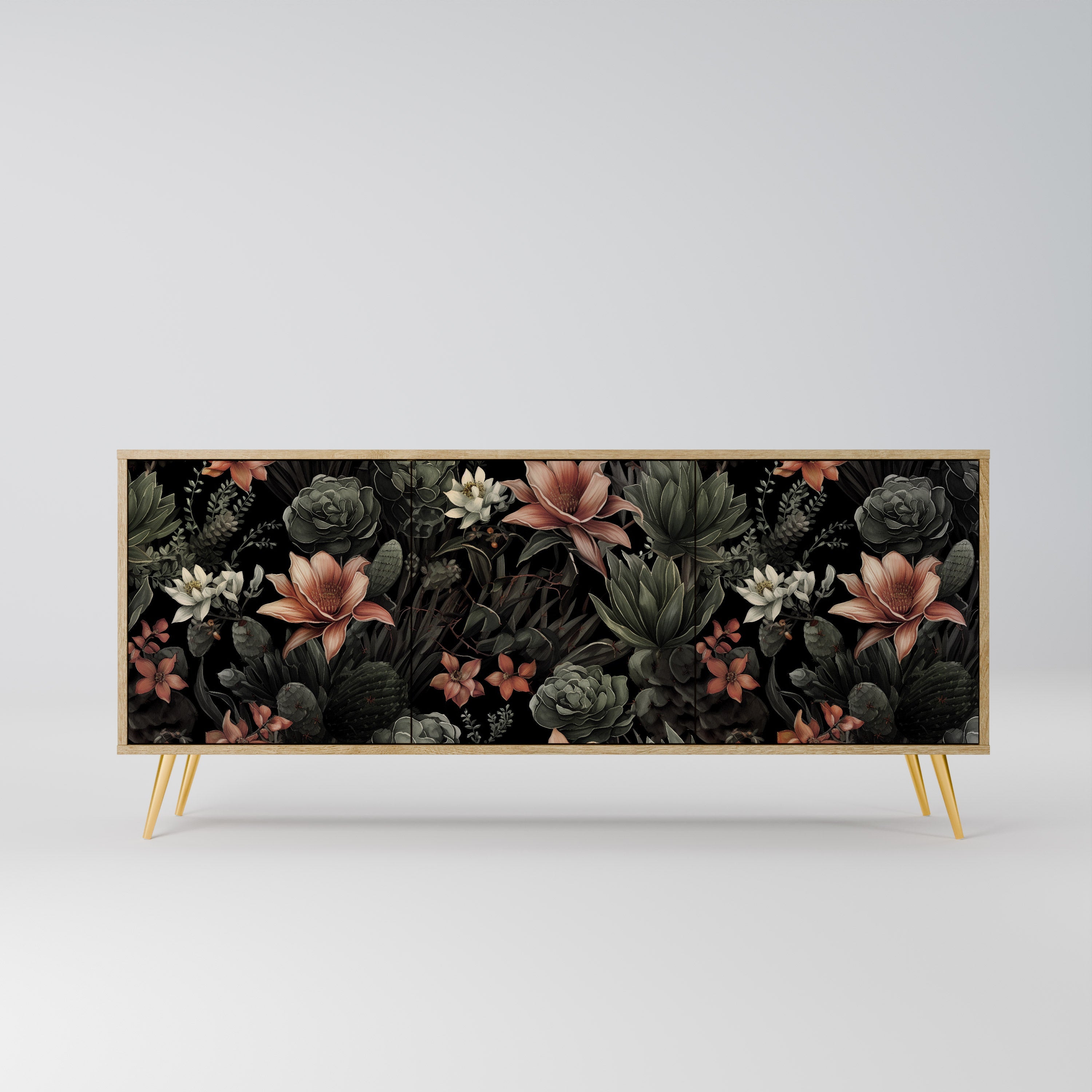 SECRET VERDURE 3-türiges Sideboard in Eichenoptik