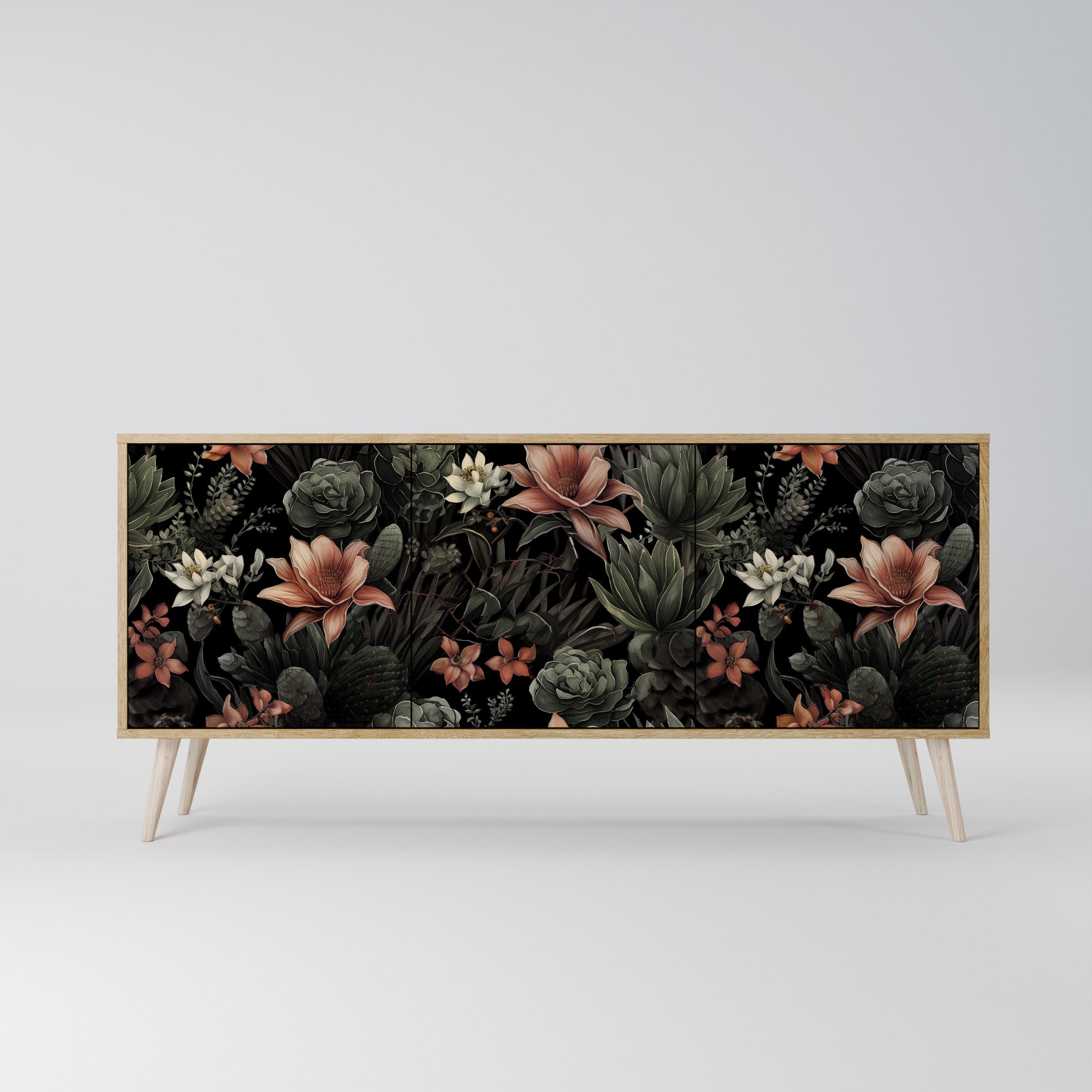 SECRET VERDURE 3-türiges Sideboard in Eichenoptik
