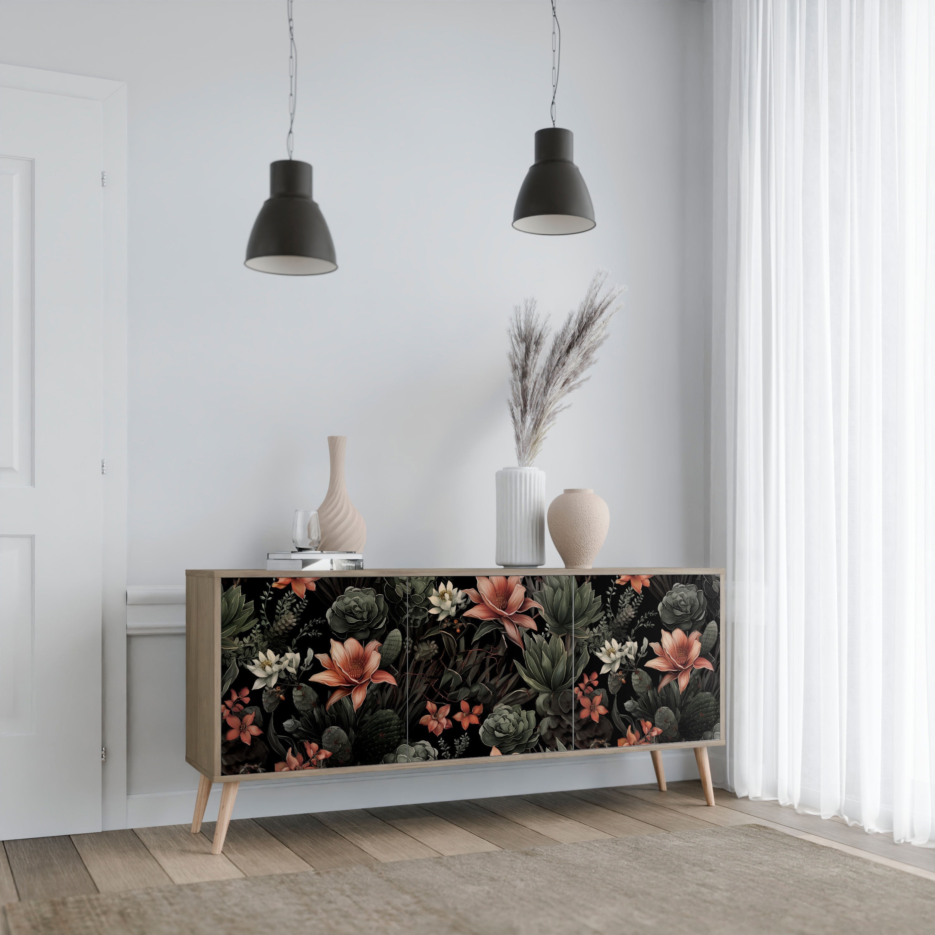SECRET VERDURE 3-türiges Sideboard in Eichenoptik