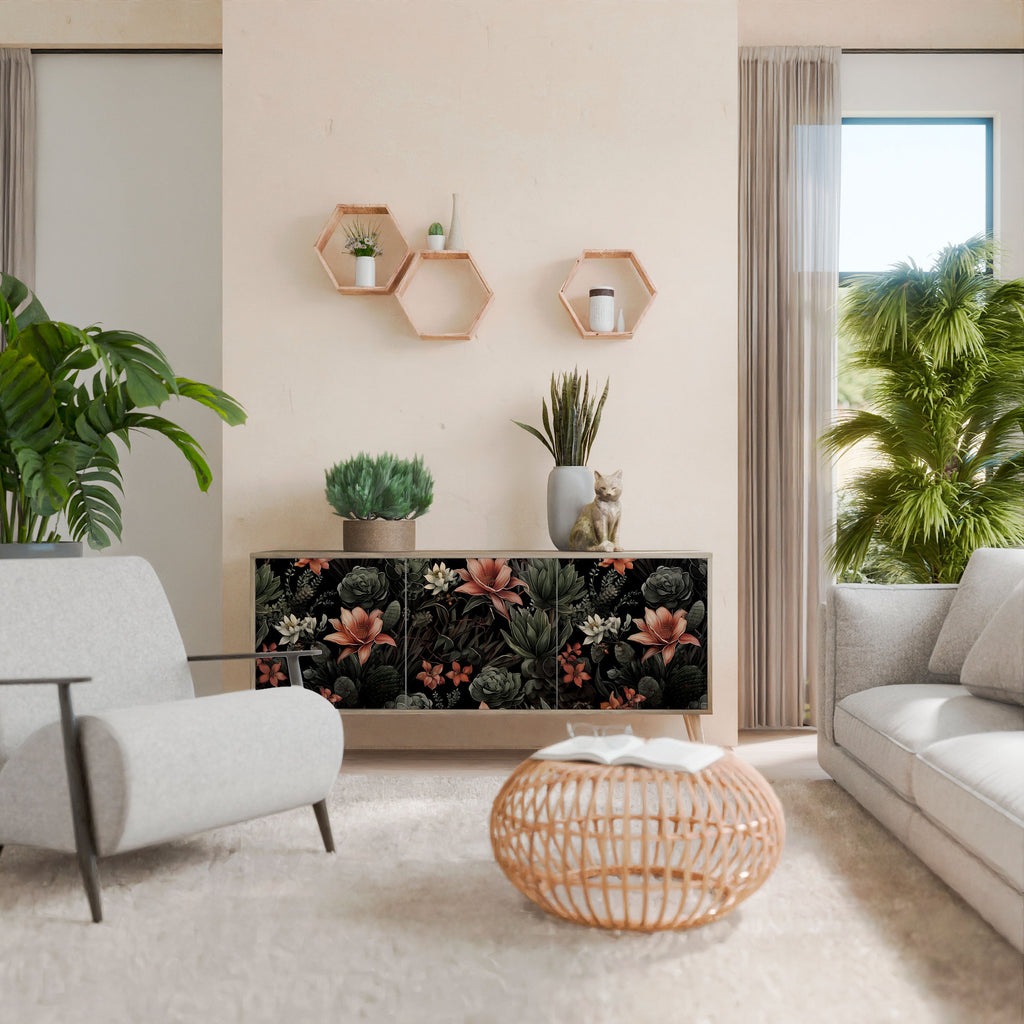 SECRET VERDURE 3-türiges Sideboard in Eichenoptik
