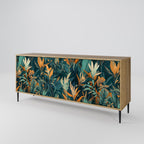 FLORAL SERENITY Sideboard mit 3 Türen in Eiche-Optik