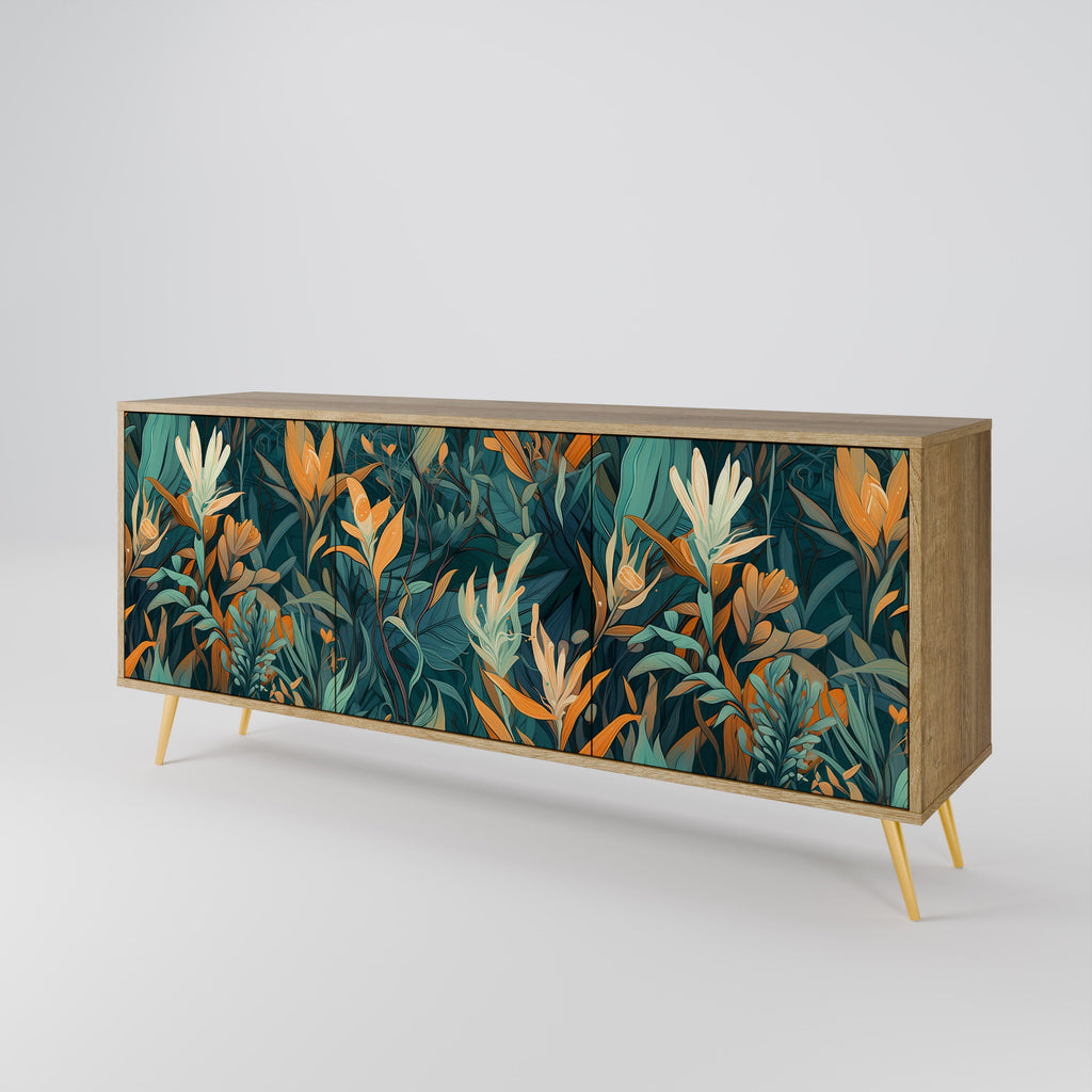 FLORAL SERENITY 3-türiges Sideboard in Eichenoptik