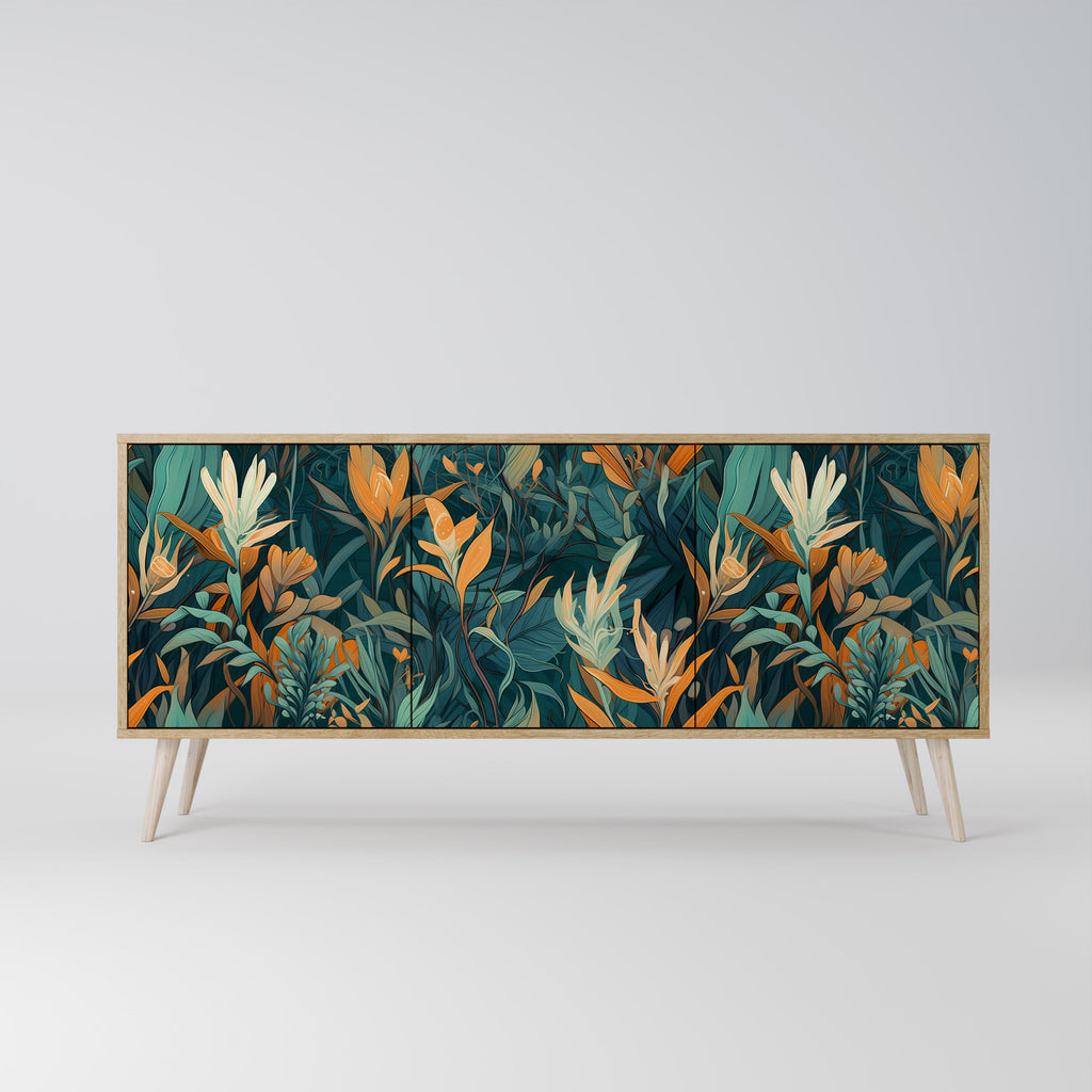 FLORAL SERENITY 3-türiges Sideboard in Eichenoptik