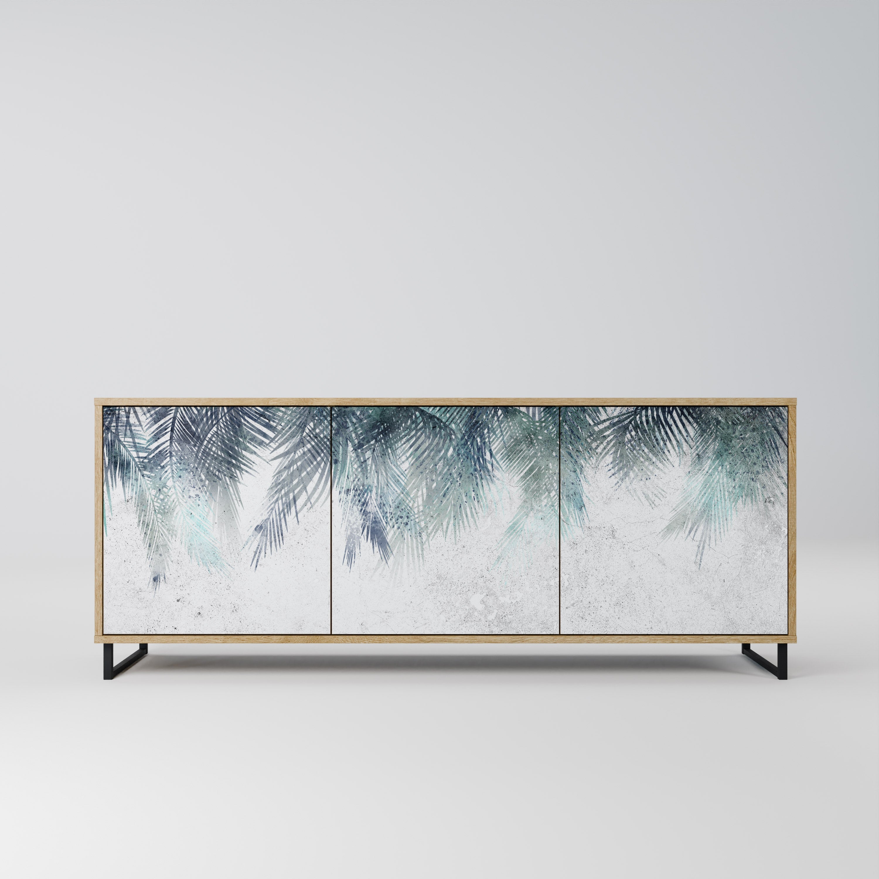 PALM VEIL 3-türiges Sideboard in Eichenoptik