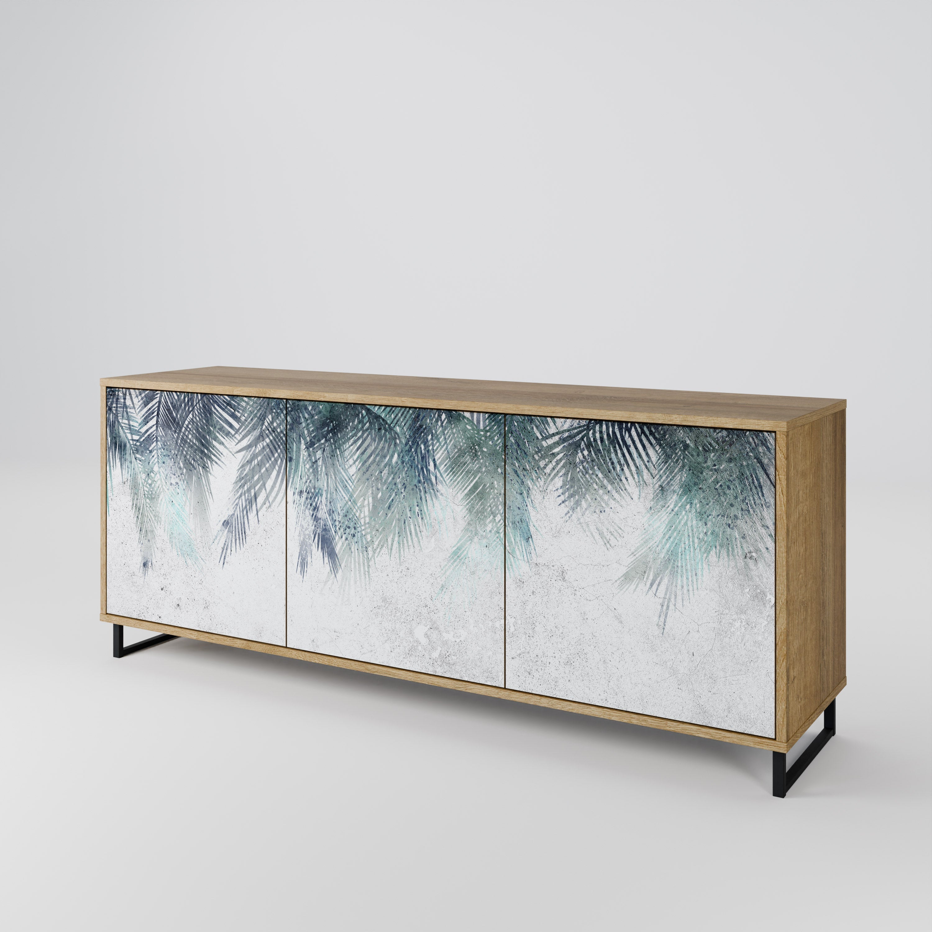 PALM VEIL 3-türiges Sideboard in Eichenoptik