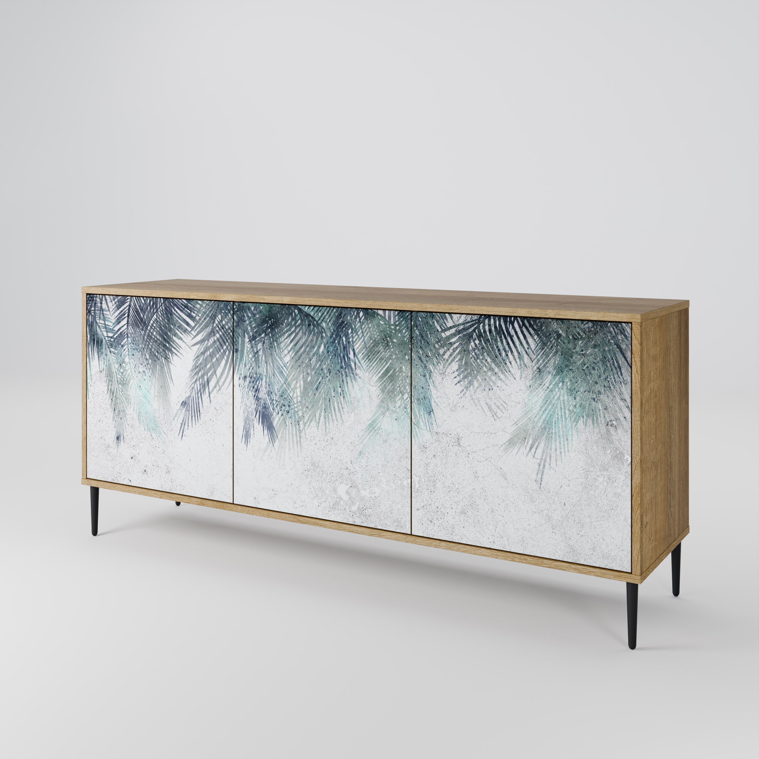 PALM VEIL 3-türiges Sideboard in Eichenoptik