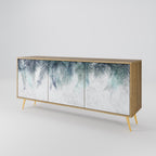 PALM VEIL Sideboard mit 3 Türen in Eiche-Optik