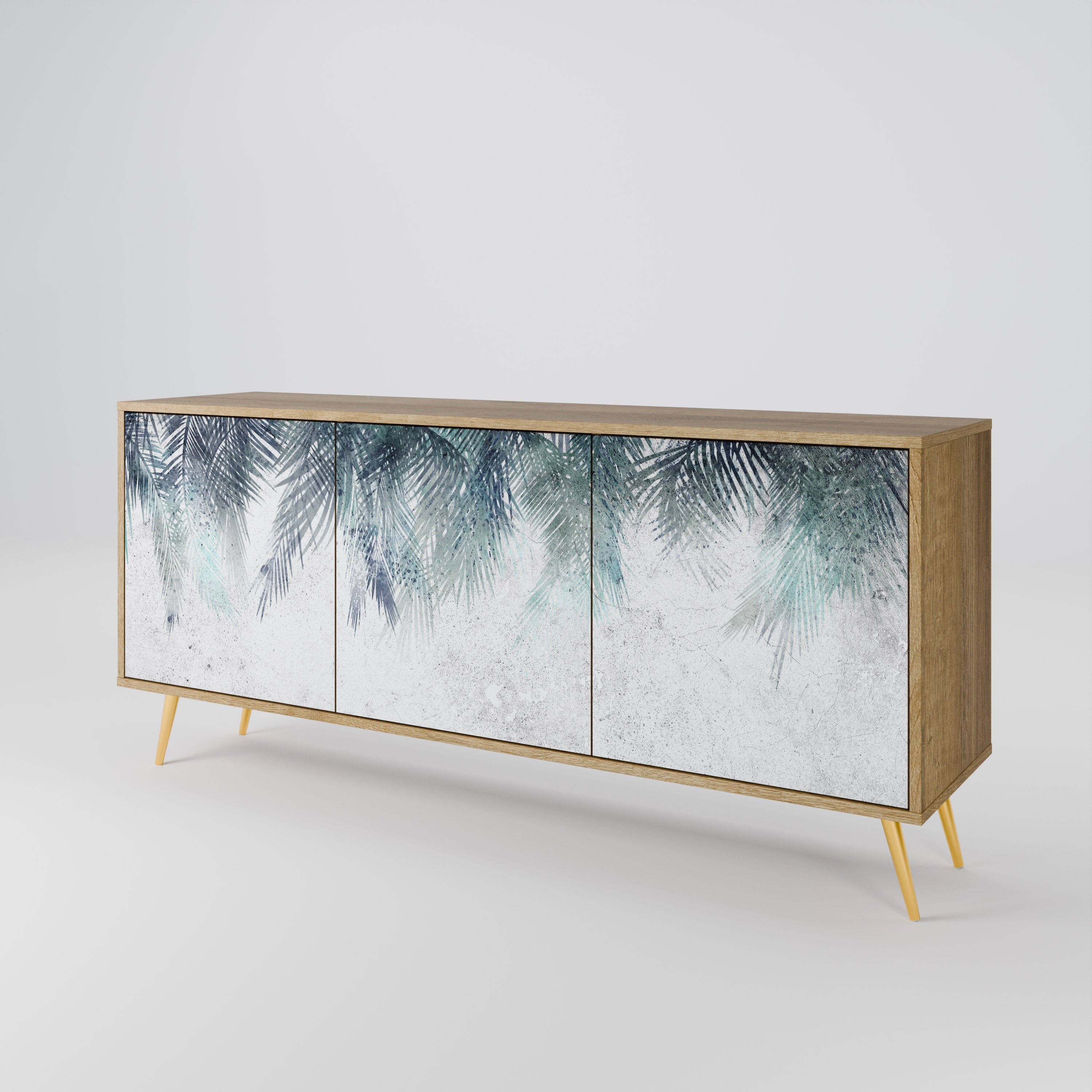 PALM VEIL 3-türiges Sideboard in Eichenoptik